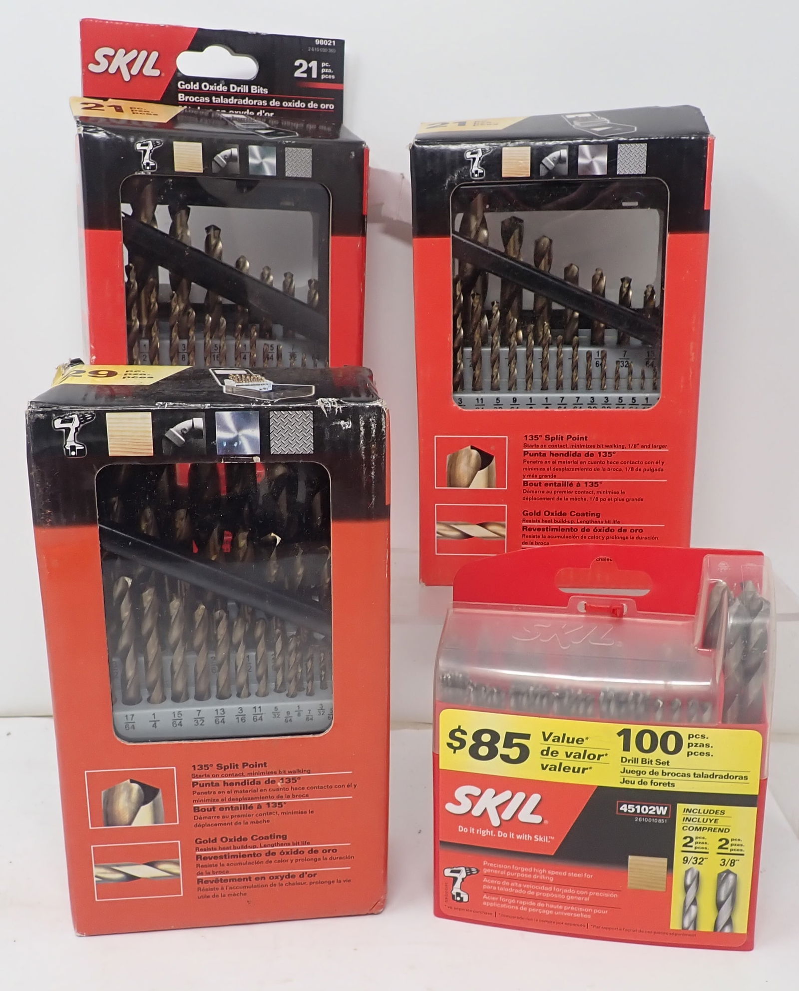 Skil Drill Bit Sets 21pc , 29pc, & 100pc (1 of 2)
