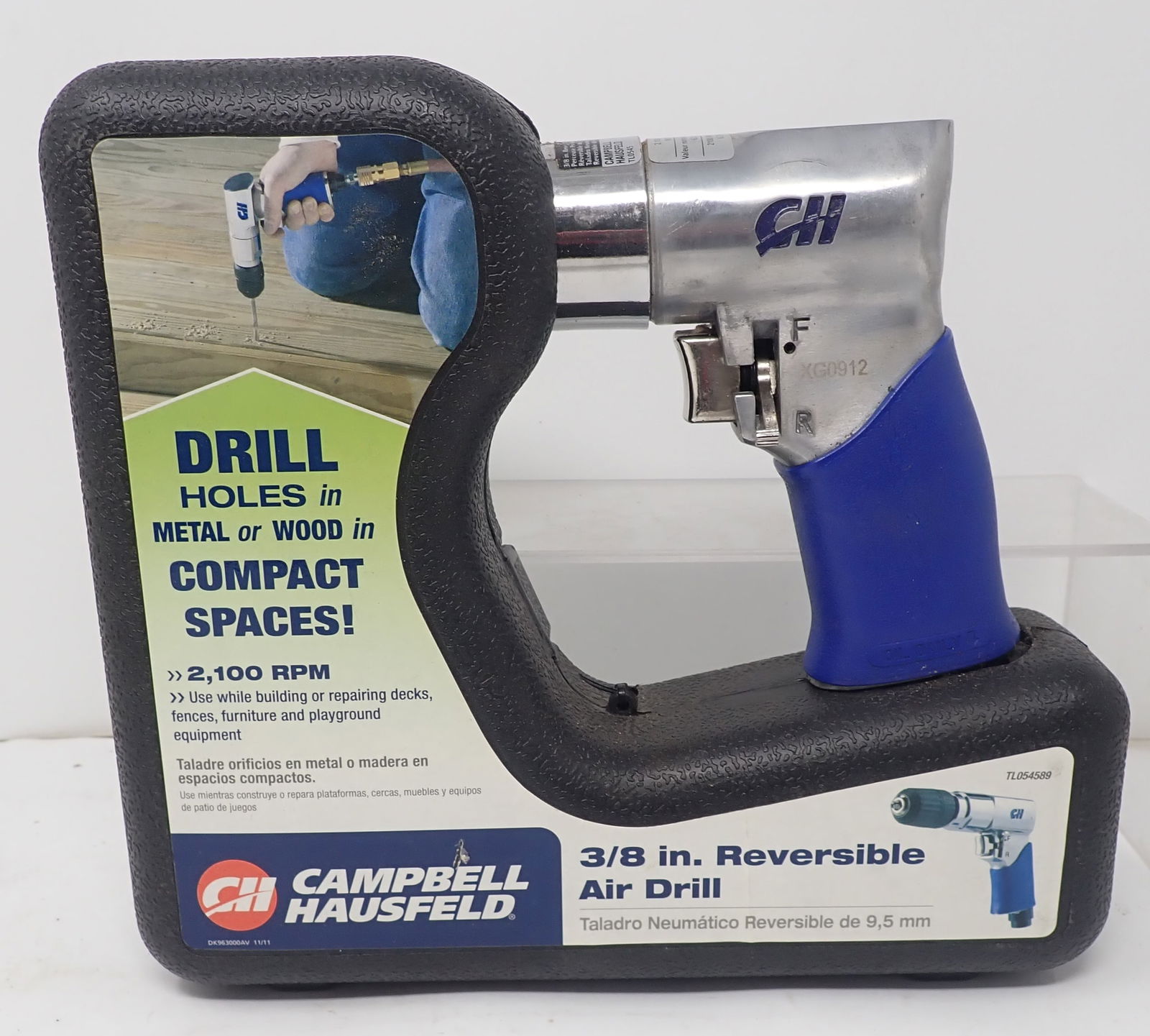 Campbell Hausfeld 3/8" Reversible Air Drill (1 of 1)