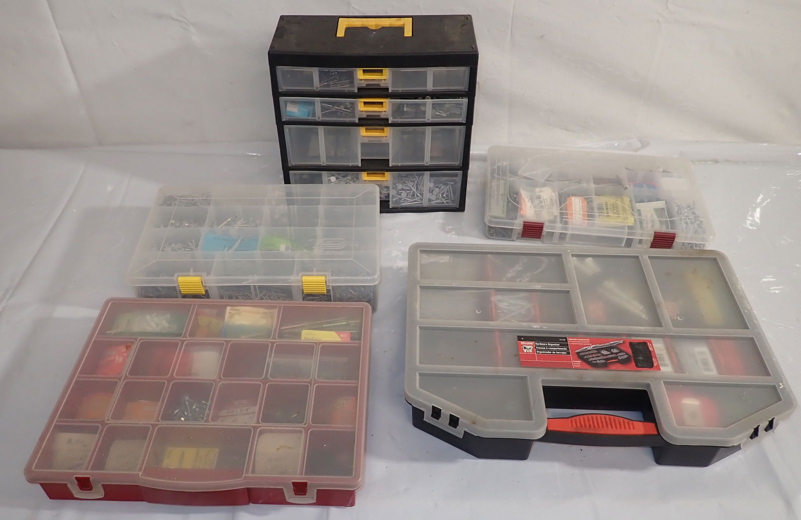 Hardware & Organizers: Black organizer in back is approx 5 1/4" x 12" x 11 1/2" tall. No in house shipping !