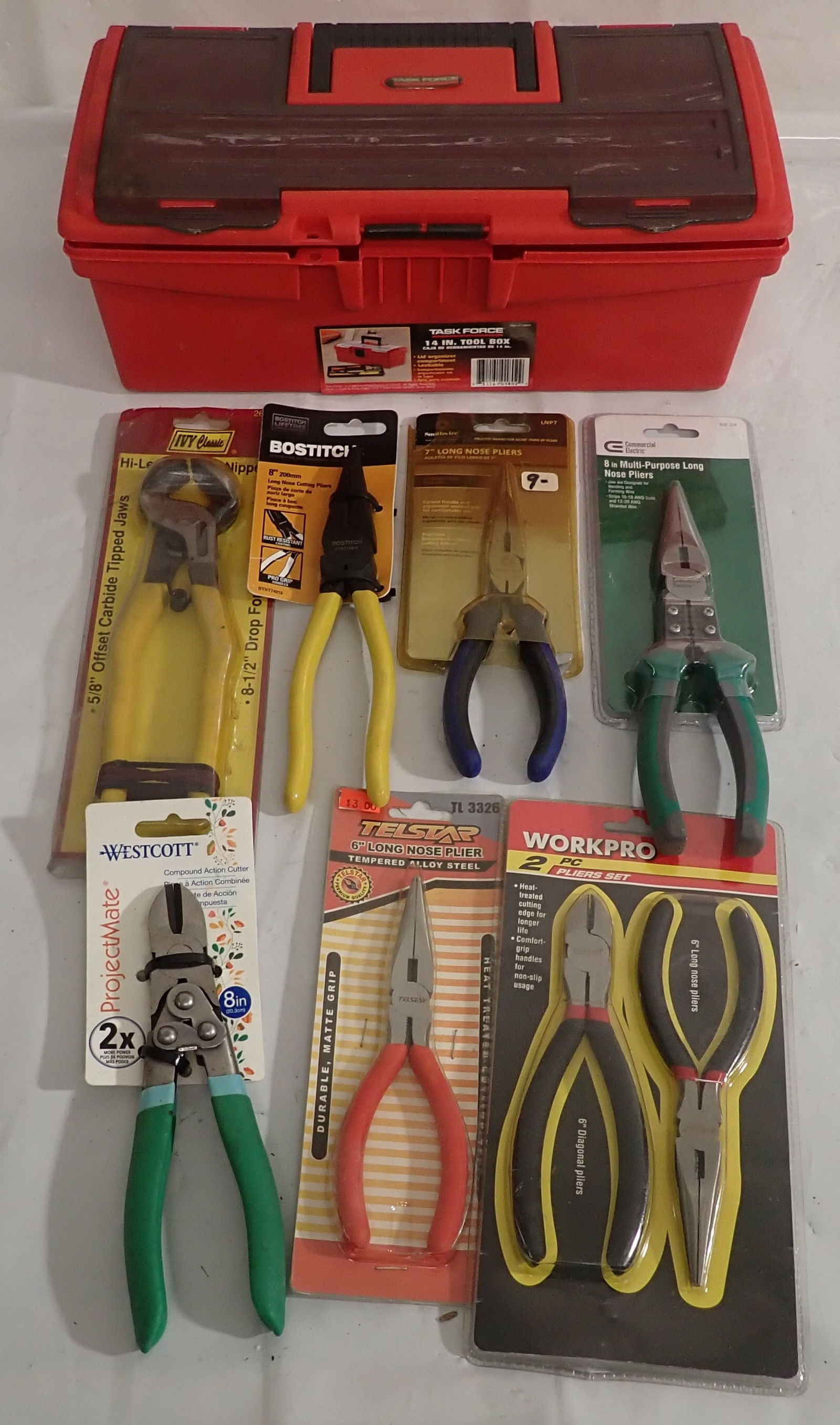Tile Nippers , Cutters , Long Nose Pliers incl Bostitch (1 of 4)