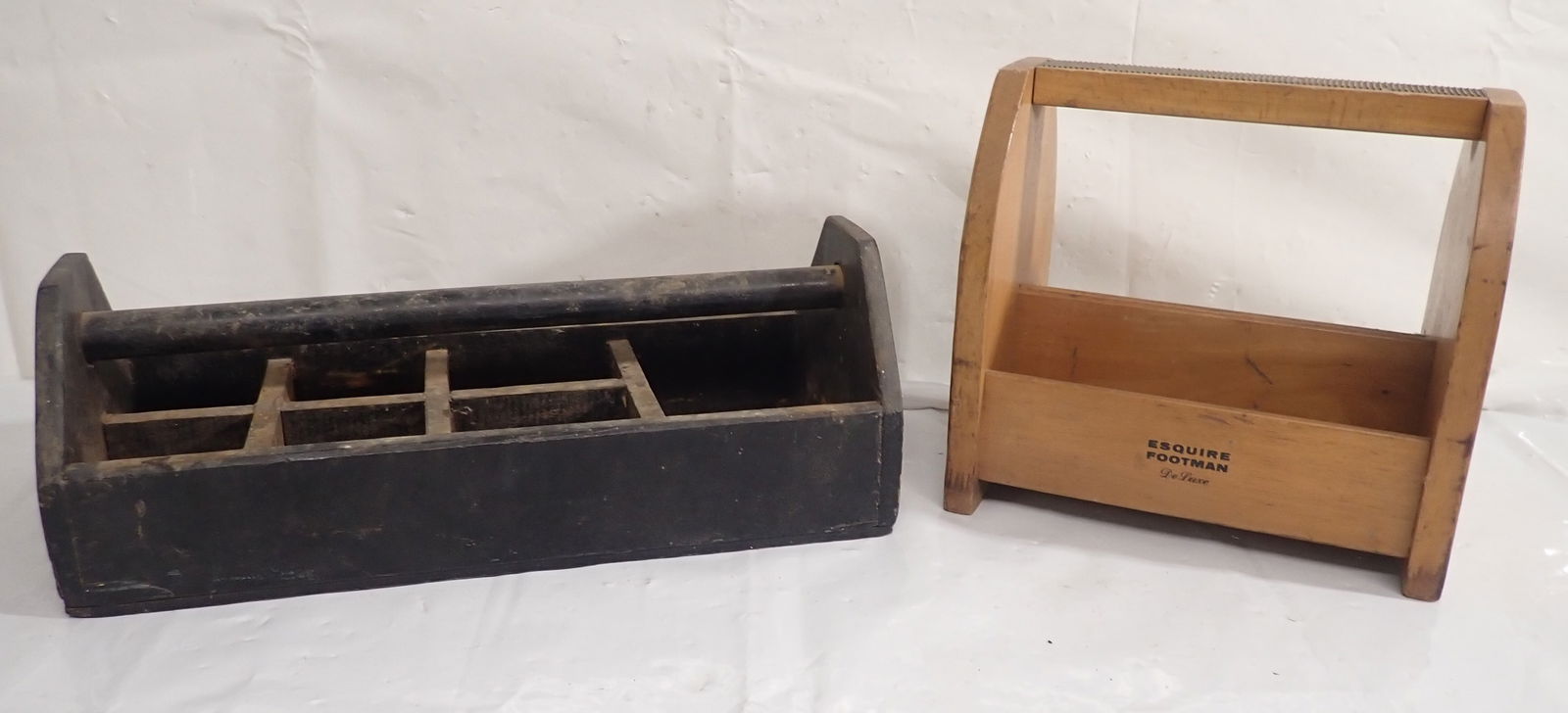 Wood Tote in Black Paint & Esquire Footman (1 of 4)