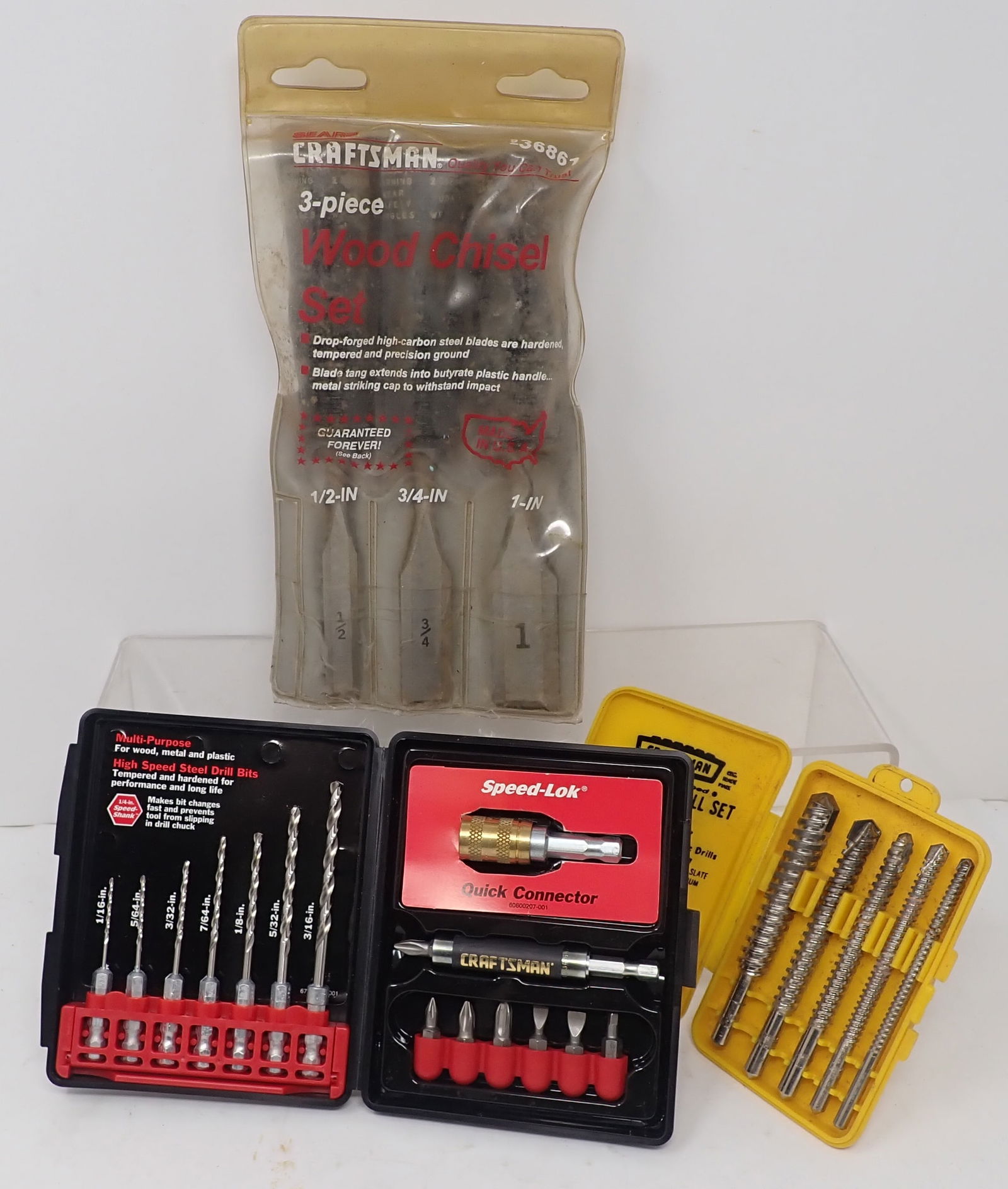 Craftsman Wood Chisels & Drill Bits incl Masonry (1 of 3)
