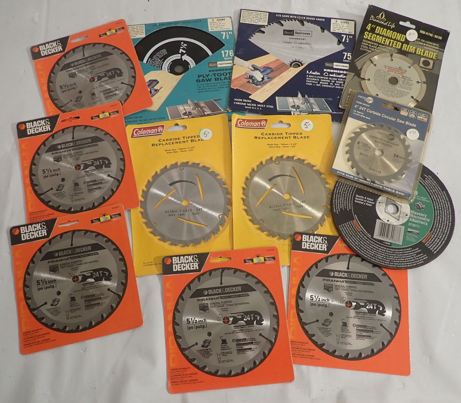 Mixed Lot of Saw Blades incl 4" Diamond Blade (1 of 5)