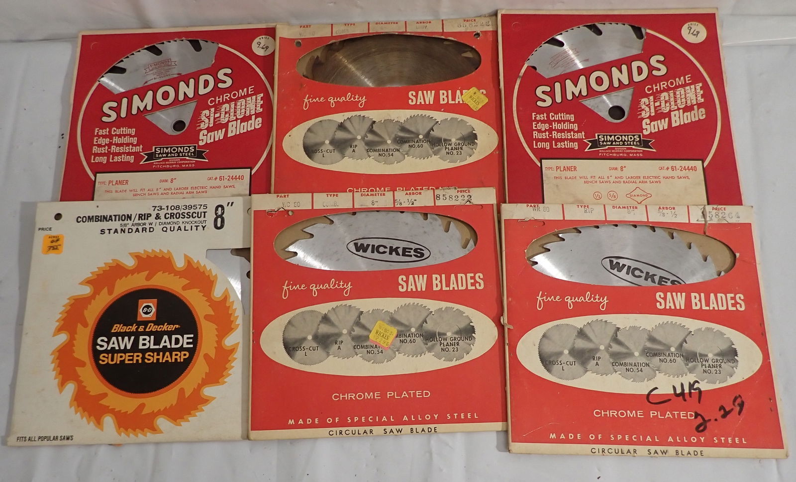 Simonds, Black & Decker, Wickes 8" Saw Blades: Shipping available