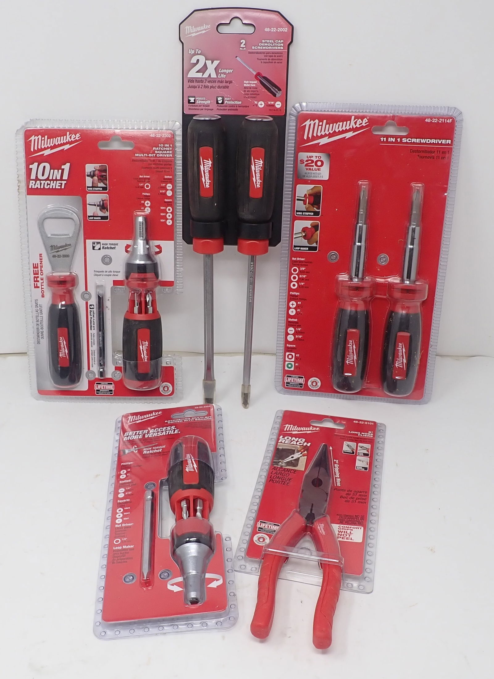 Milwaukee Screwdrivers & Long Nose Plier: Shipping available