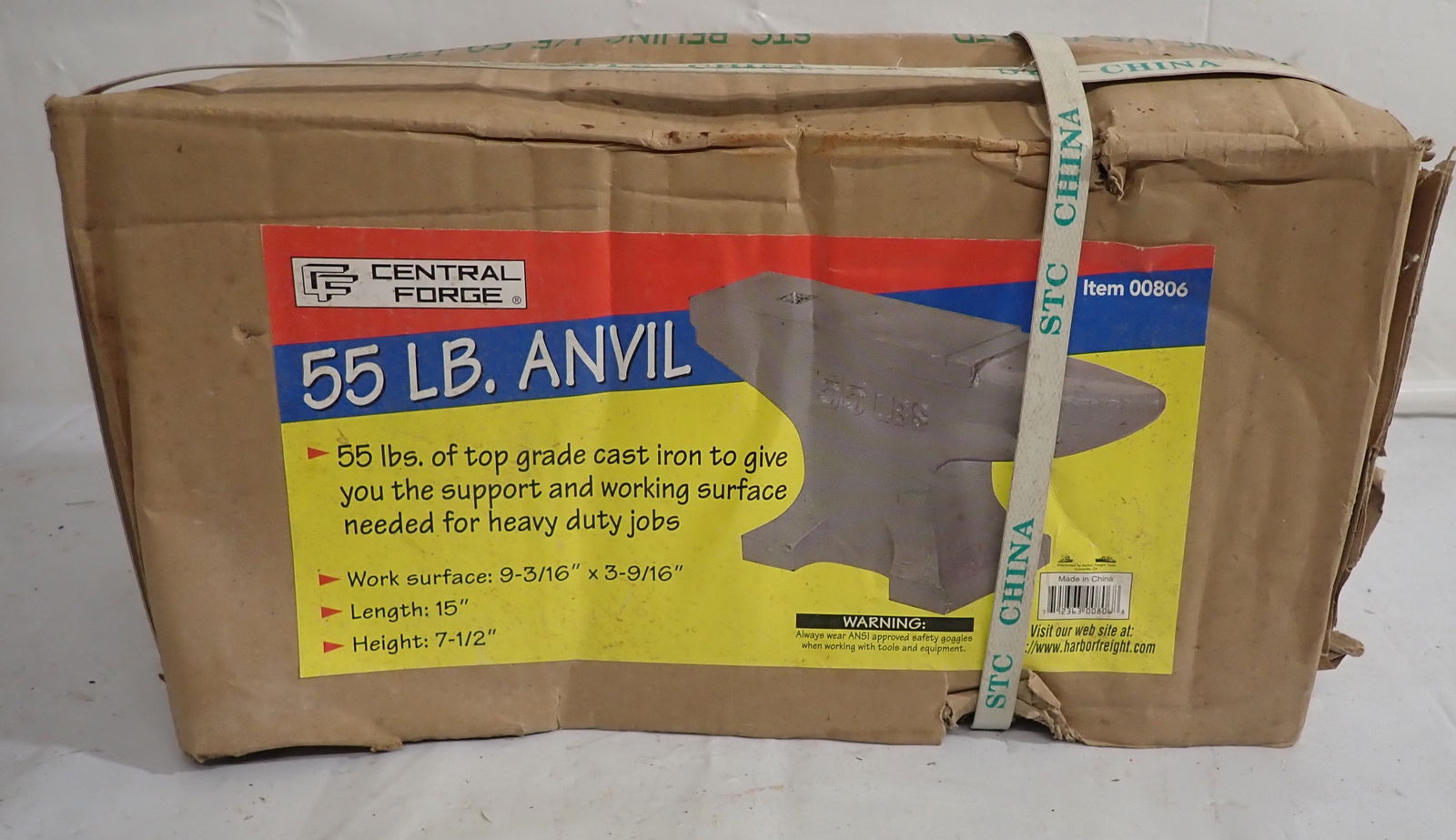 Central Forge 55lb Anvil: Shipping available ($20 handling charge, plus postage)