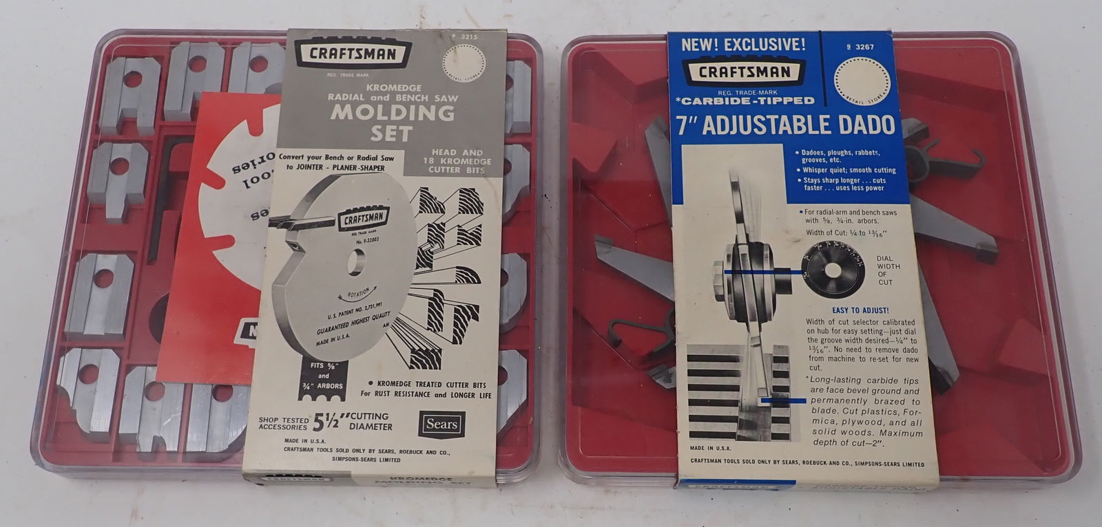 Craftsman 7' Adjustable Dado & Molding Set: Shipping available