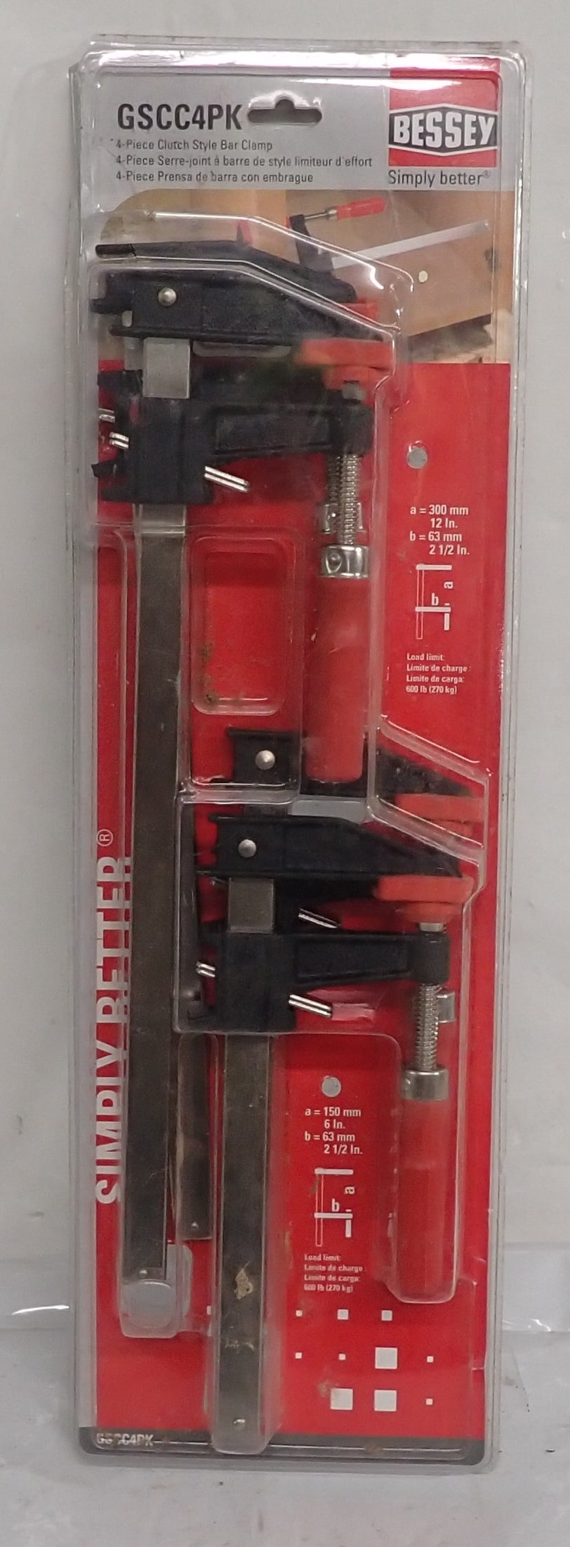 Bessey GSCC4PK Bar Clamps: Shipping available