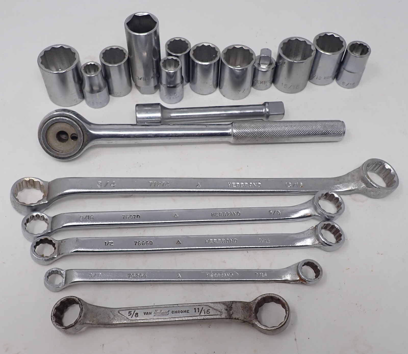 Herbrand Wrenches, 1/2" Drive Sockets Rachet & Extension (1 of 3)