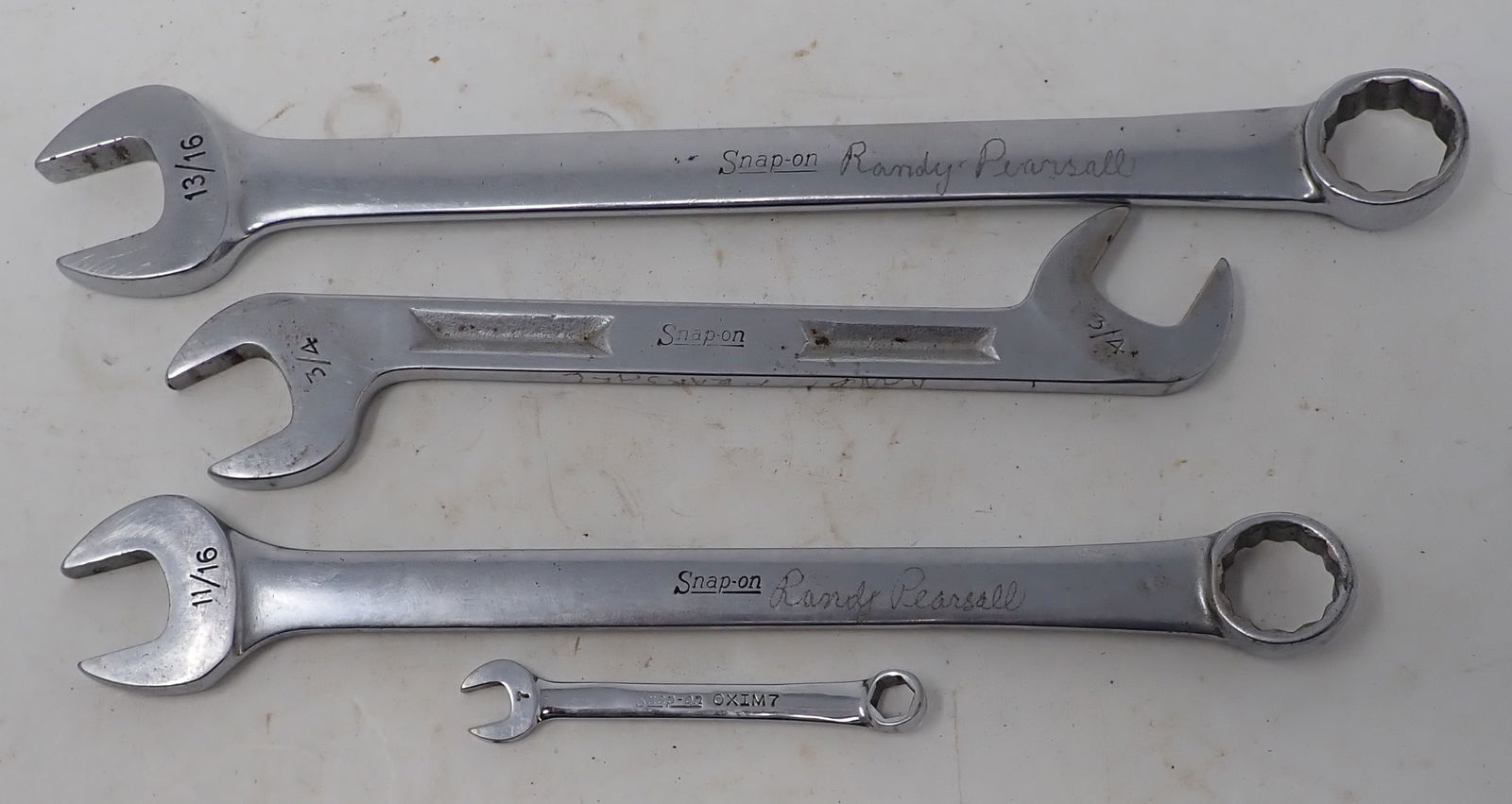 Snap On Wrenches: 3 in back have persons name inscribed on them. Shipping available
