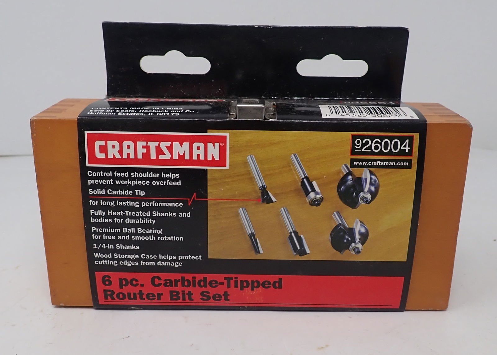 Craftsman 6pc Carbide Tipped Router Bit Set (1 of 1)