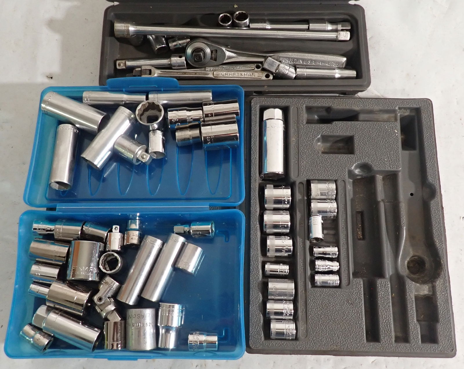 Craftsman Mixed Sockets, 3/8" Rachet, 1/2" Breaker Bars & Misc (1 of 2)