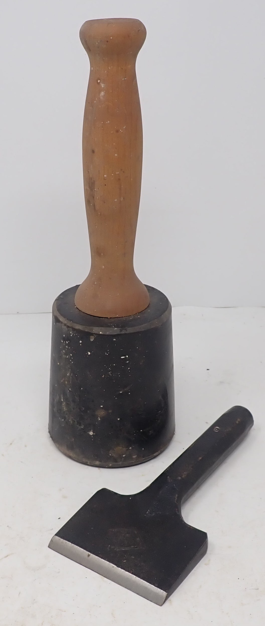 Brookstone Wood Carving Mallet & Osborne Chisel: Mallet is approx 3 1/2" in diameter and 10 3/4" long. Shipping available