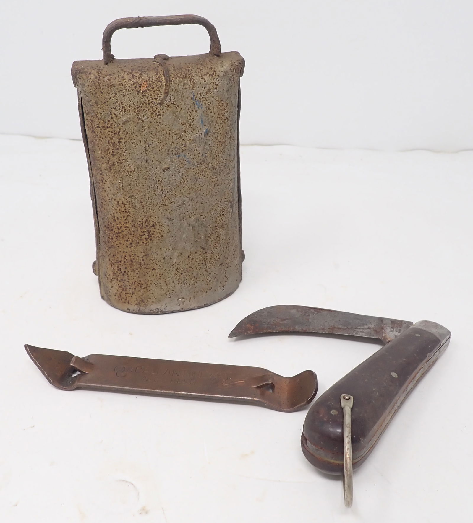 Cow Bell, Ballantine Bottle Opener, Klein Knife (1 of 3)