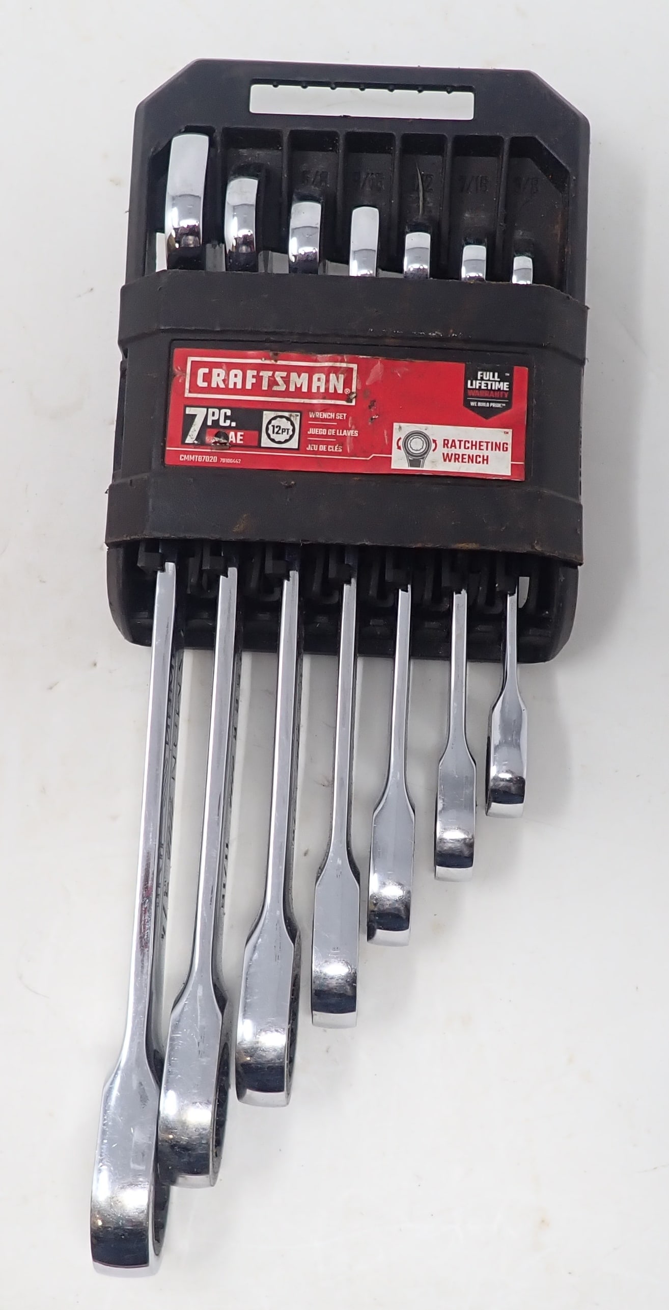 Craftsman 7pc SAE Racheting Wrench Set: 3/8" - 3/4" racheting / open end wrench set . Shipping available