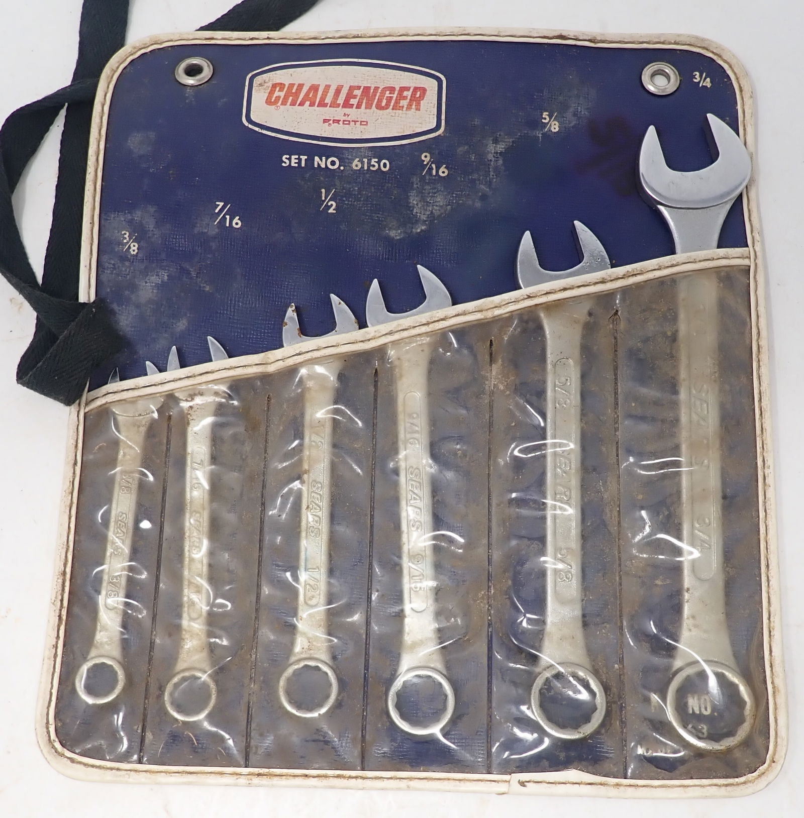 Sears SAE Wrenches & Challenger Proto 6150 Case: Wrenches from 3/8" - 3/4". Shipping available