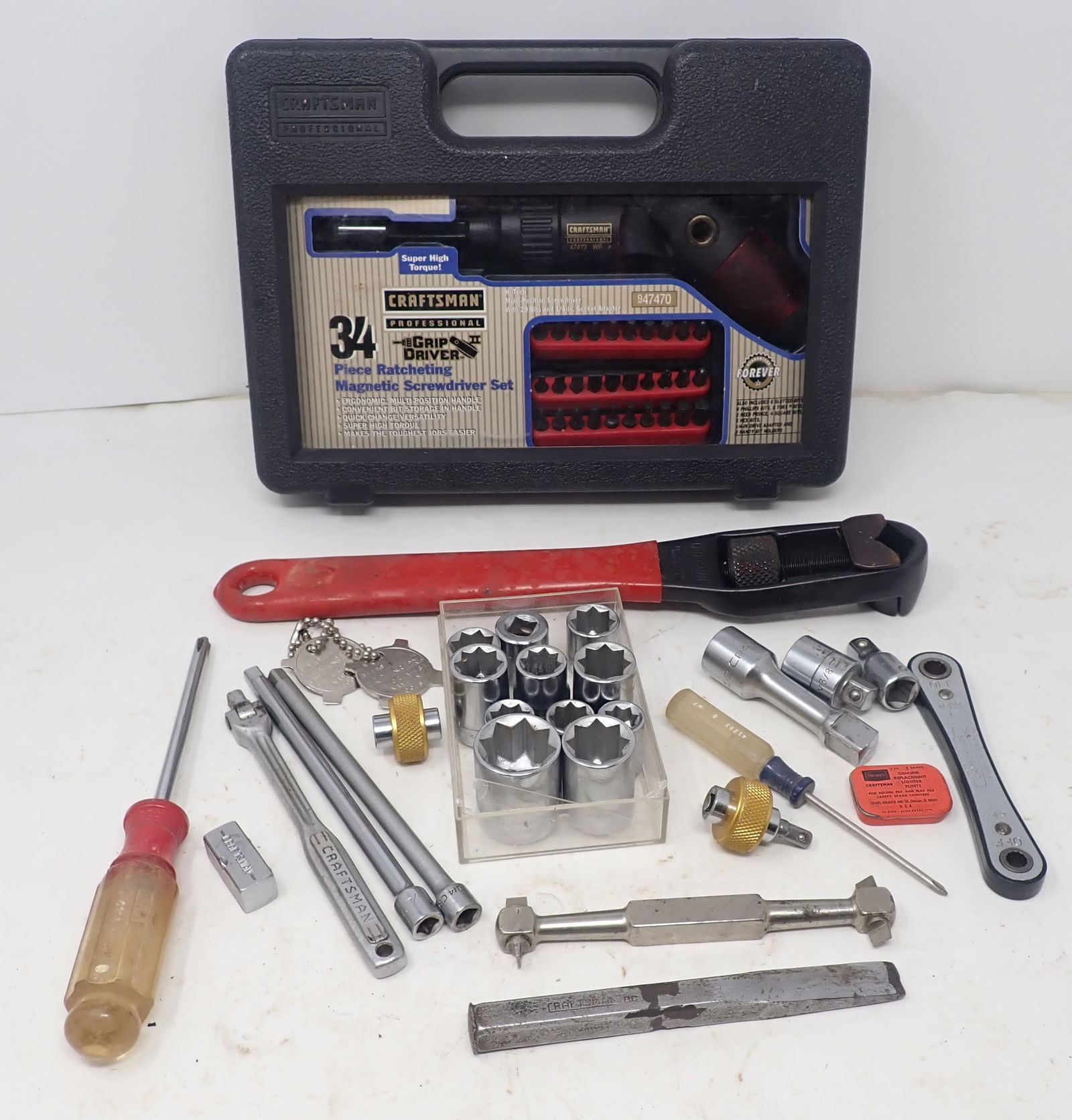 Craftman Scewdriver Set, 1/4" Breaker Bar, Extensions, & Misc (1 of 5)