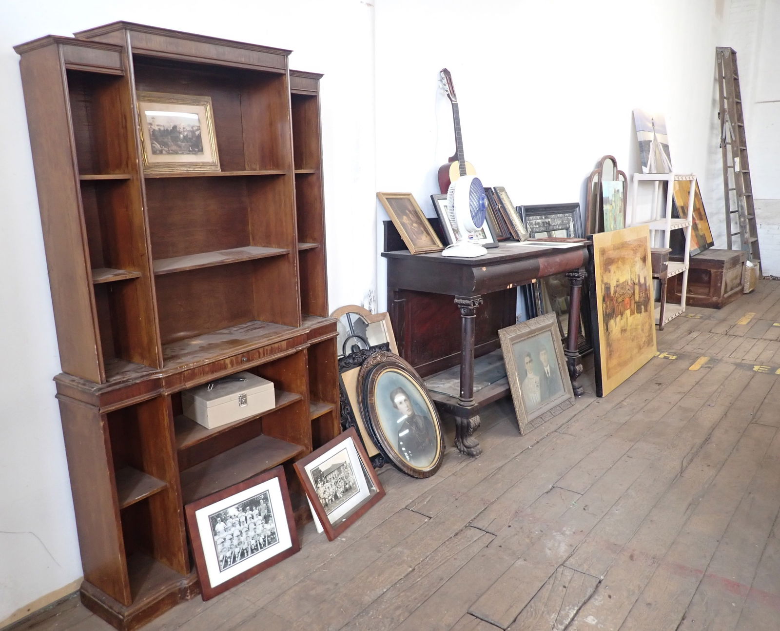 Tool Chest , Empire Sideboard, Wall Art , & Misc: Items are located on the second floor. These are not located in the section of the building we normally have sales. There is a loading dock you can back into and walk down approx 6 steps. It is a long