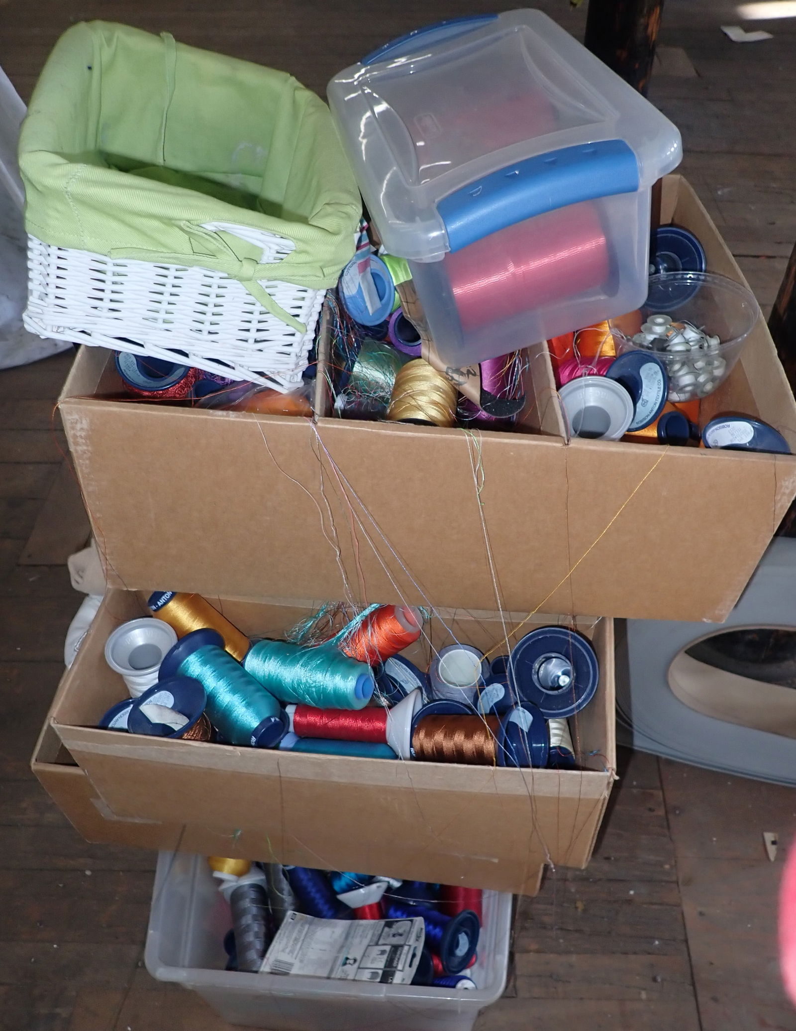Boxes of Thread & Material (1 of 4)