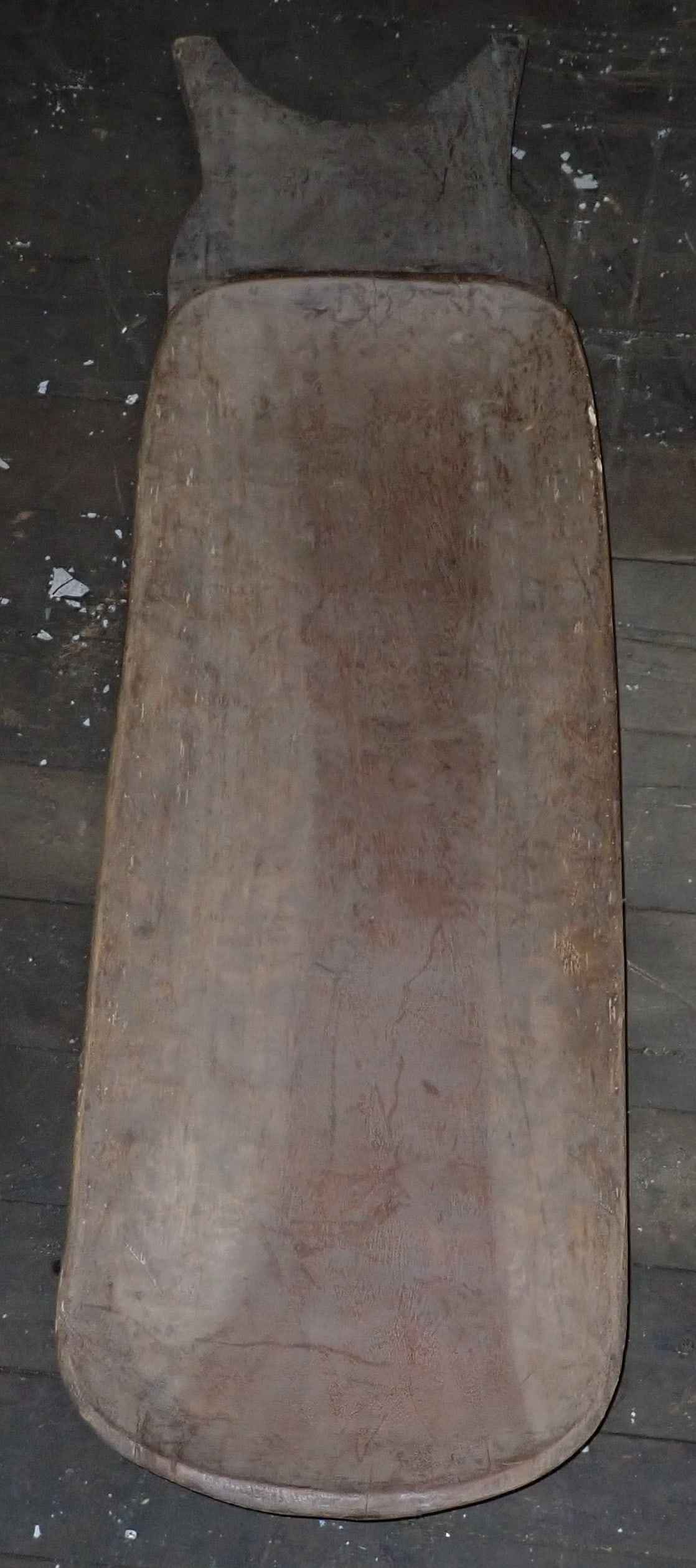 African Wooden Dough Bowl w/ Carved Koi (1 of 4)