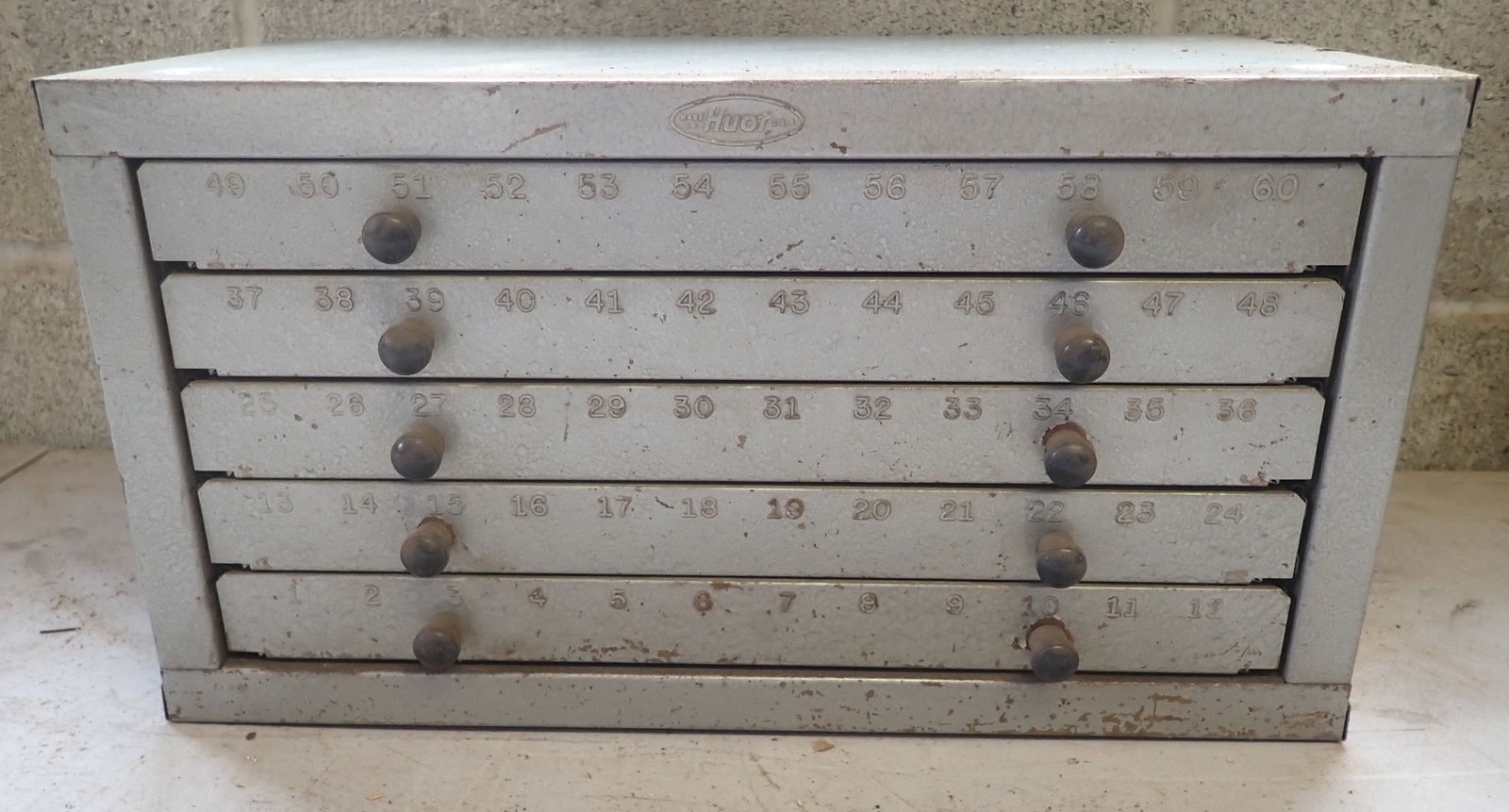 Huot 5 Drawer Drill Bit Index Box Cabinet (1 of 11)