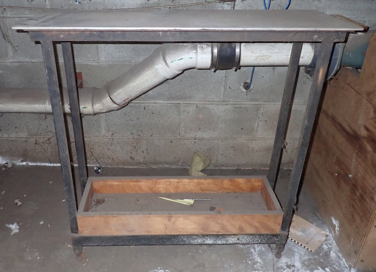 Light Iron Base Table w/ Aluminum Top (1 of 3)