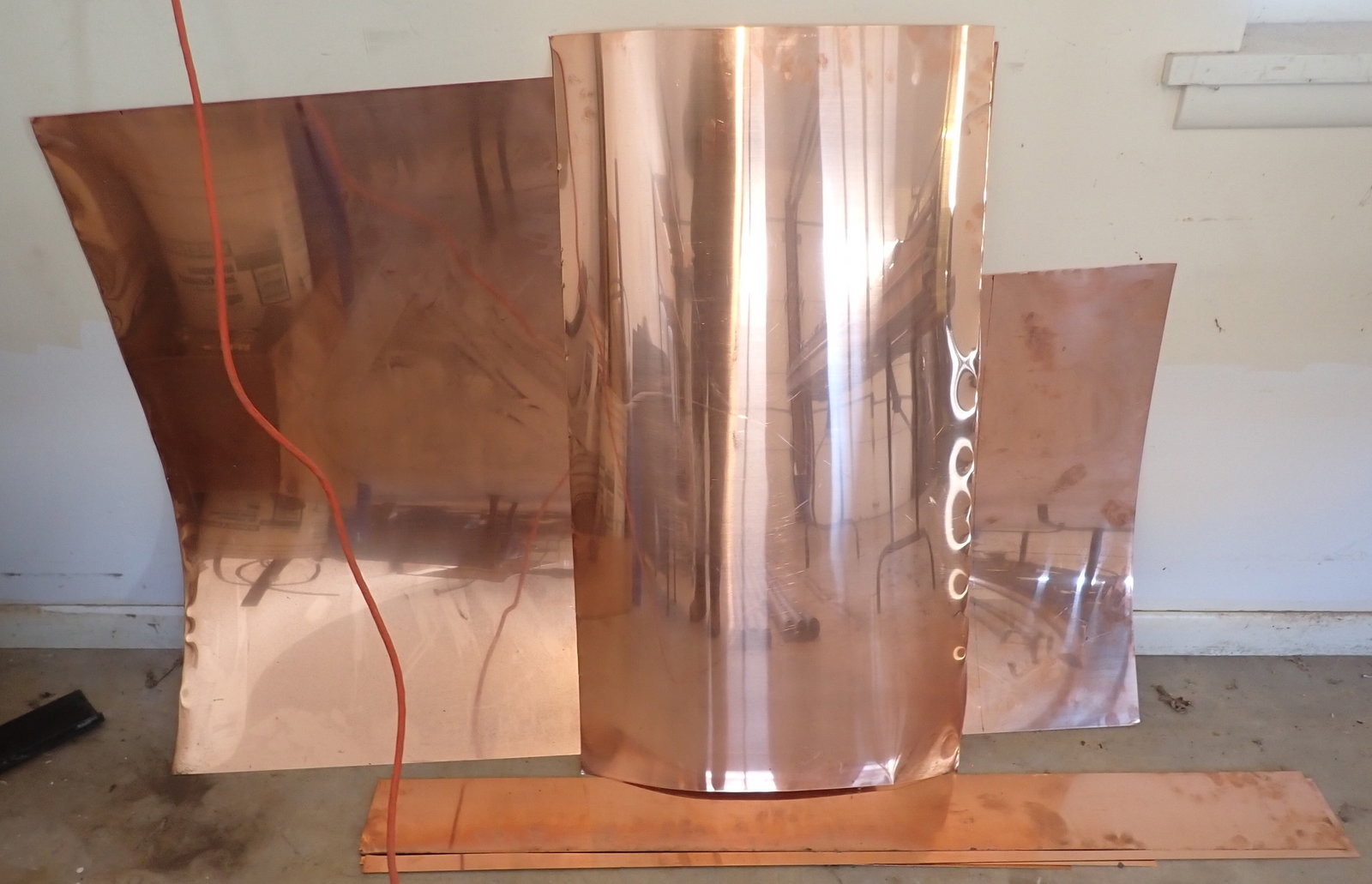Copper Flashing: Largest piece is apprx 36" x 52". No in house shipping