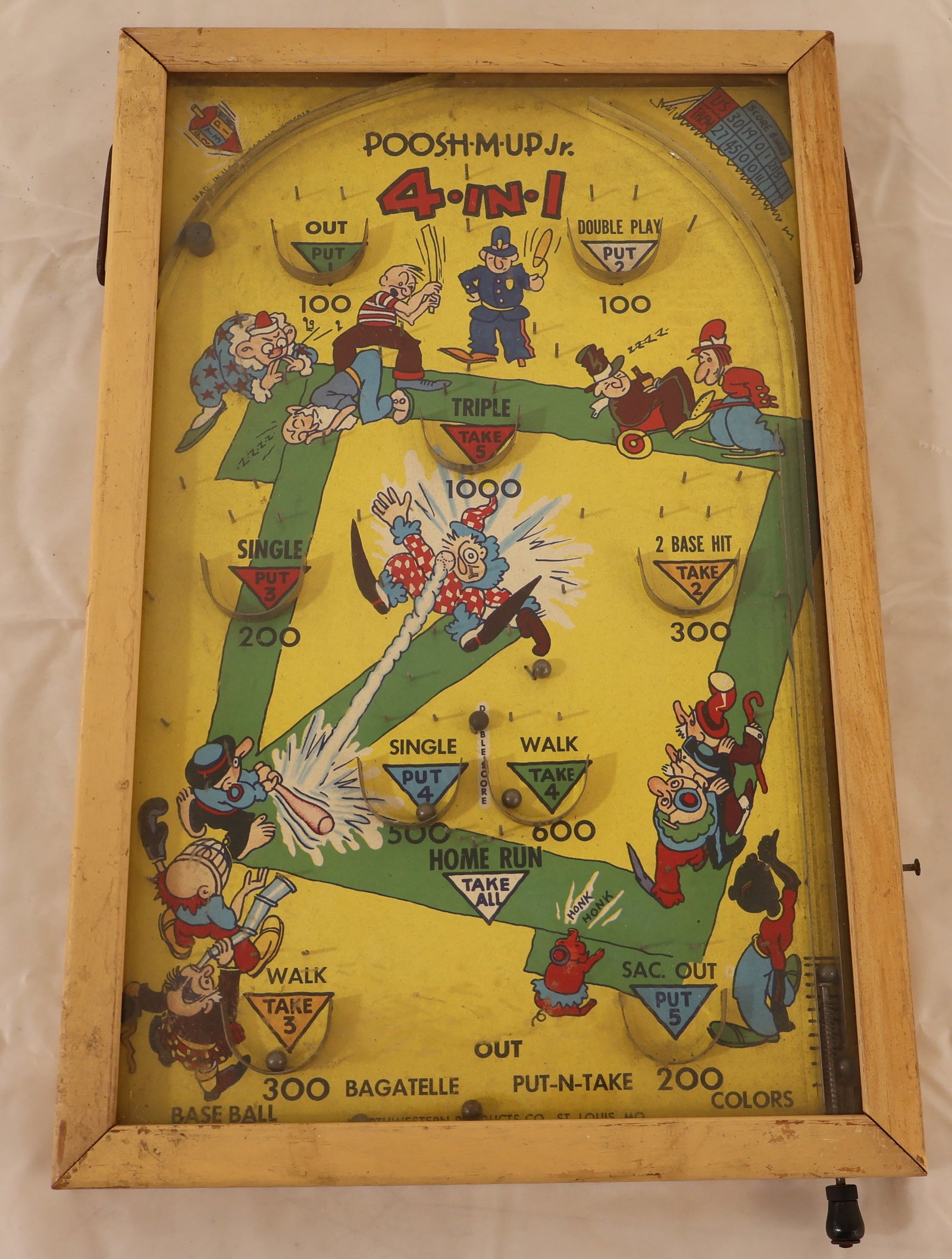 Northwestern Products Poosh-M-Up Jr: Approx 11 1/4" x 17 1/4". Shipping available ($20 handling charge, plus postage)