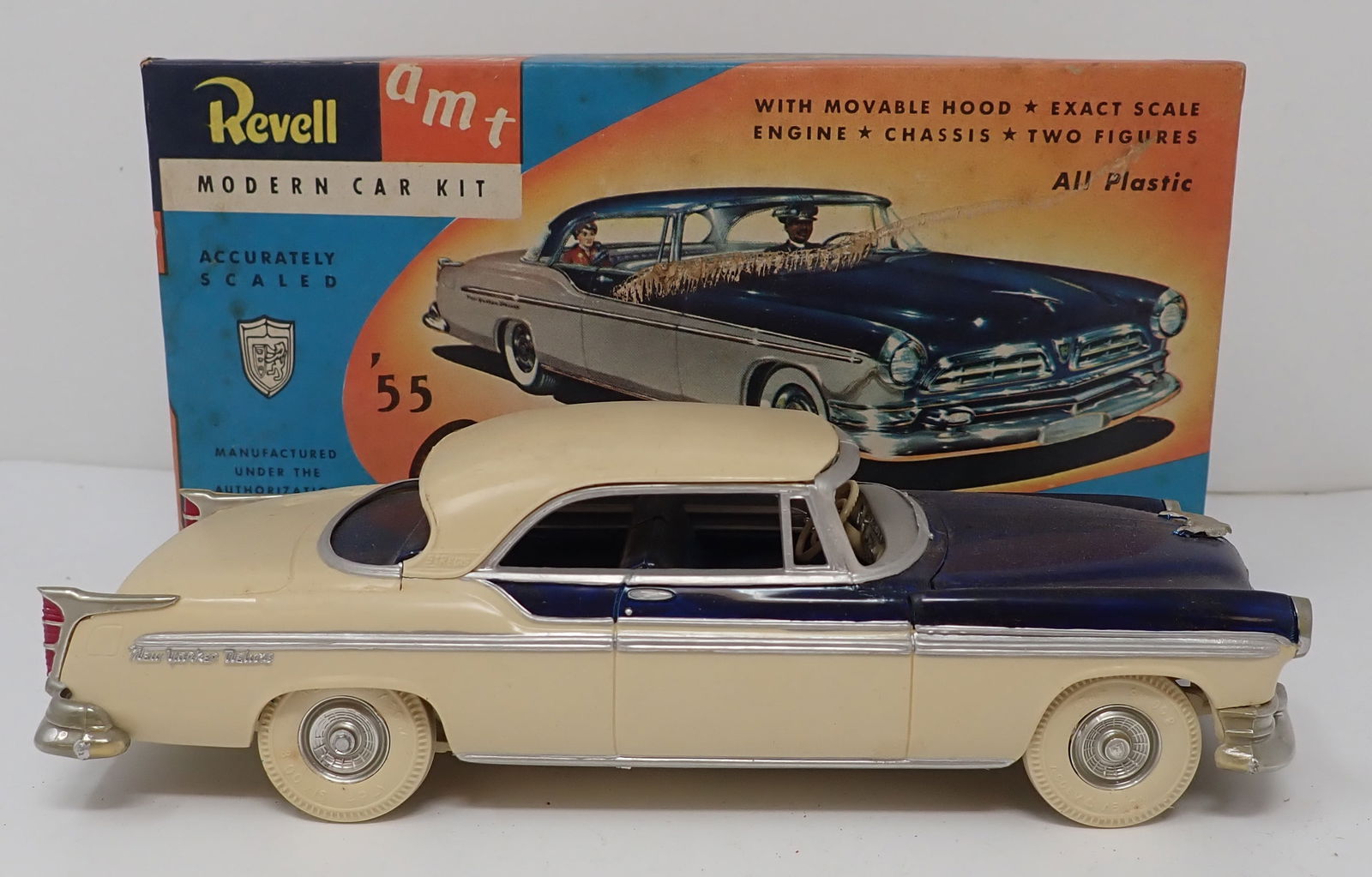 Revell AMT '55 Chrysler Model Car: Approx 6 1/2" long. Shipping available