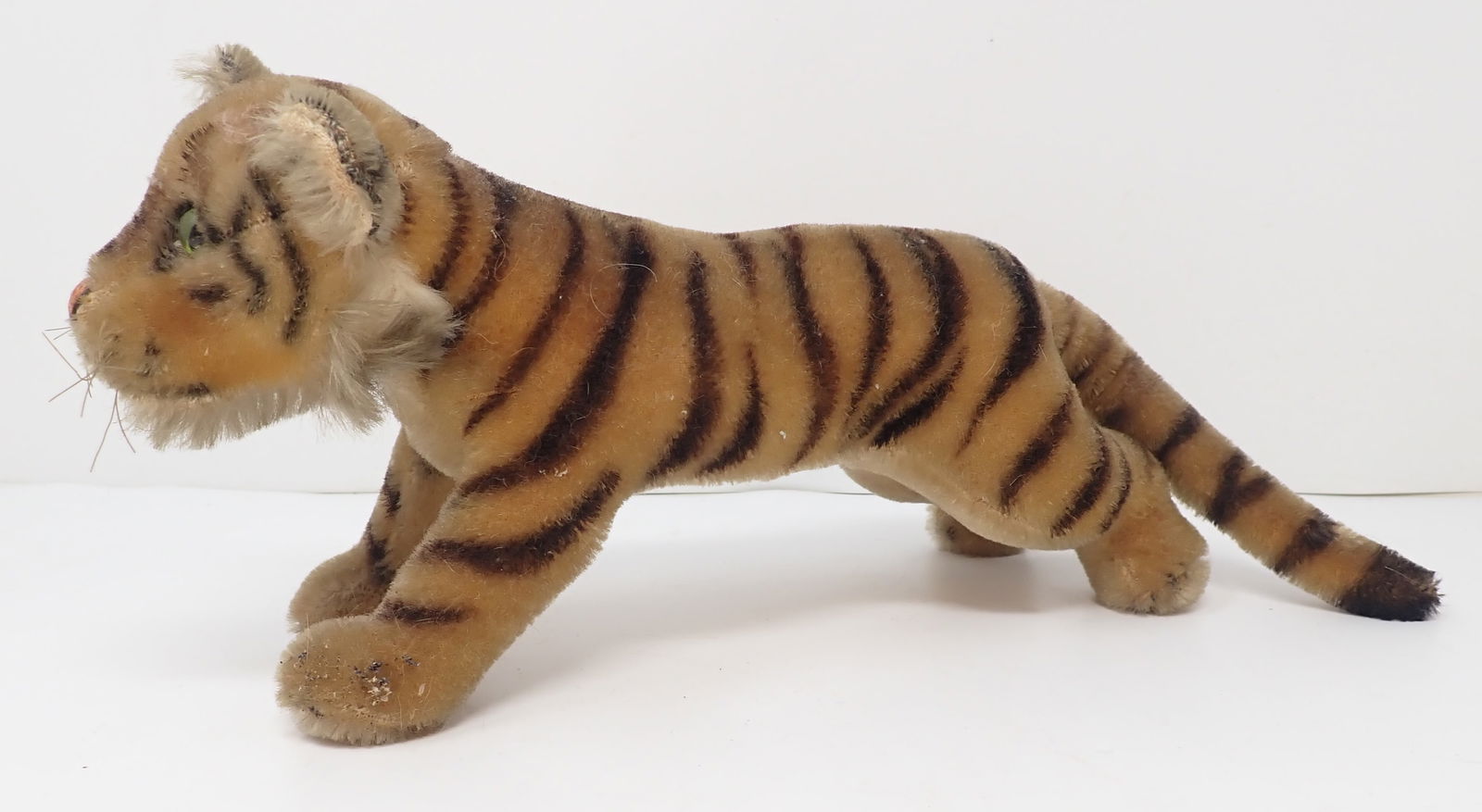 Steiff Mohair Tiger: Apprx 11 1/2" long and 5 1/4" tall. Shipping available