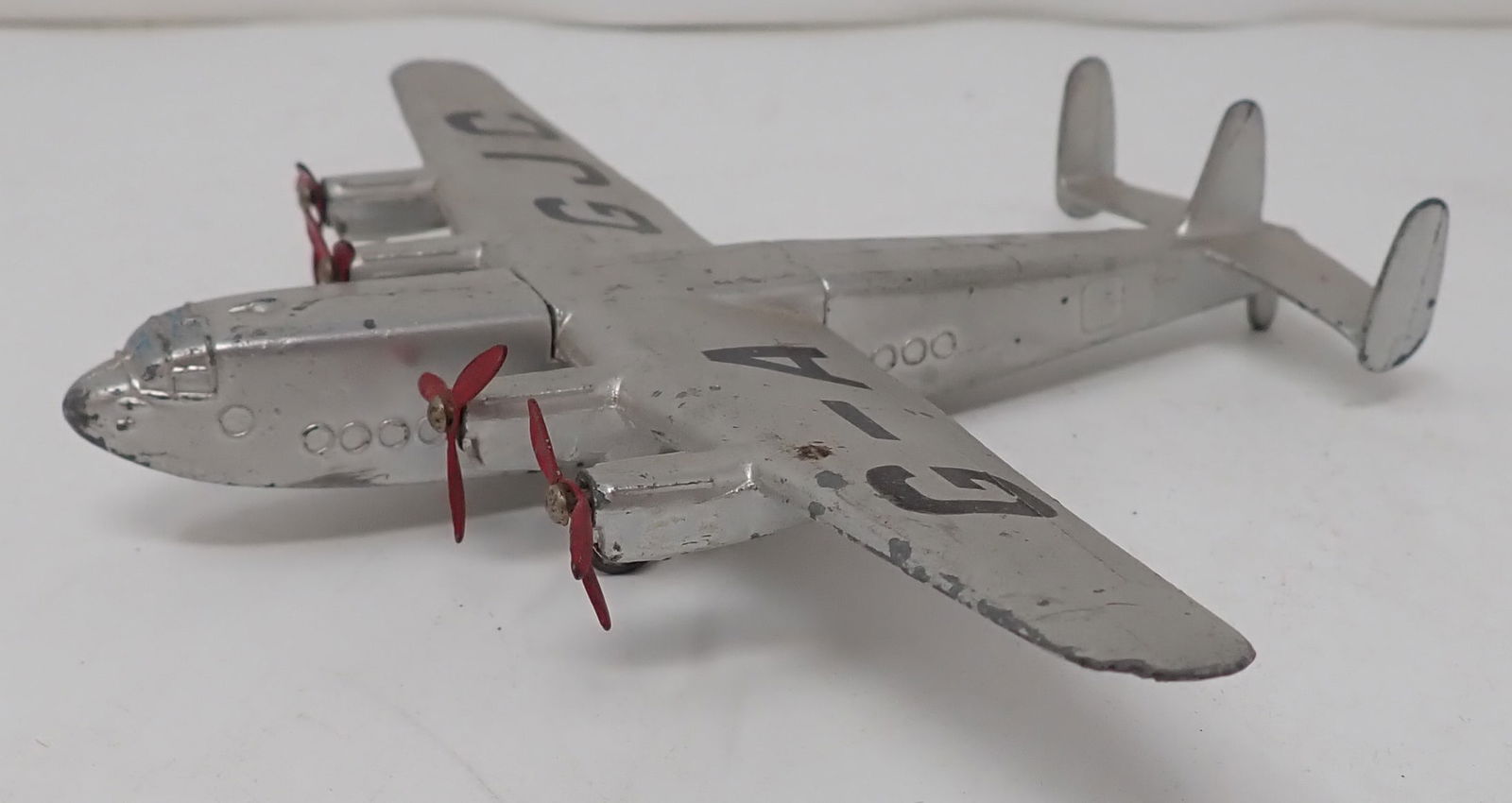 Dinky Toys No. 704 Cargo Plane: Approx 6 1/4" wide and 4 3/4" long. Shipping available