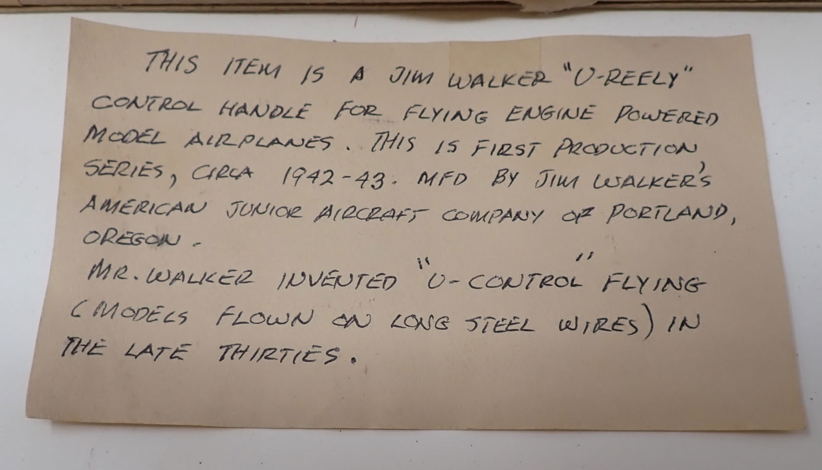 Jim Walker U-Reely Control - 3