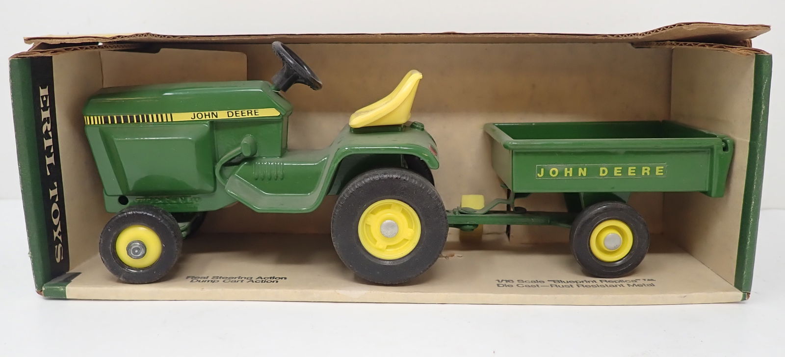 Ertl John Deere Lawn & Garden Set: 1/16 scale Garden Tractor & Cart No. 598 . Shipping available
