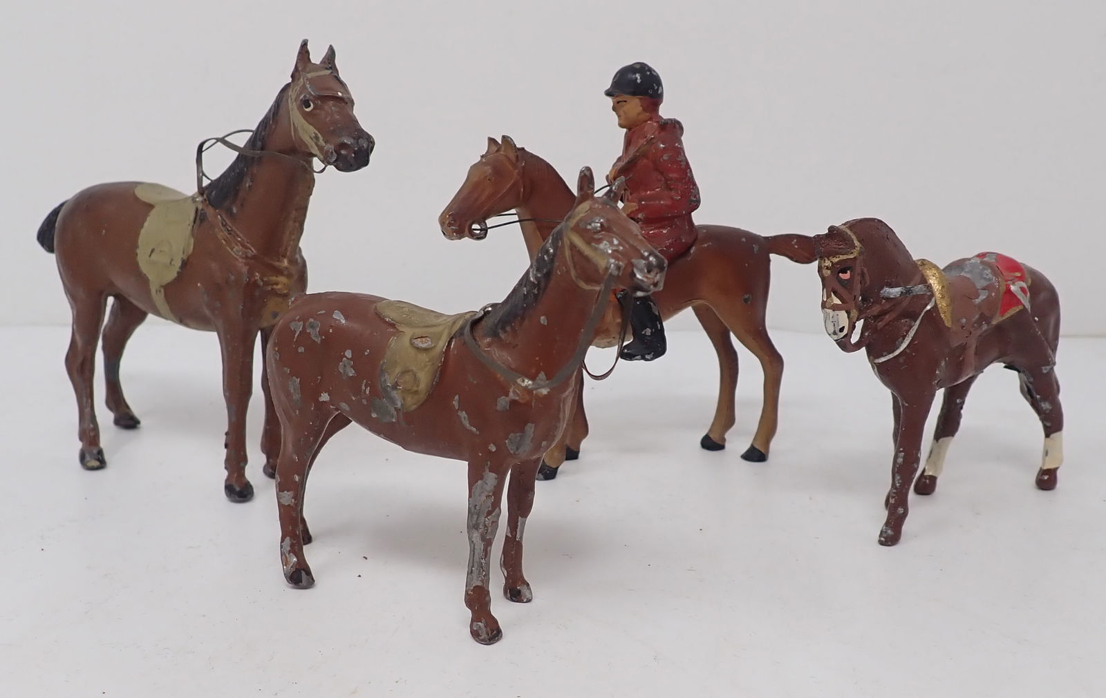 Horses & Lead Rider: Tallest is approx 3 3/4" tall. Shipping available
