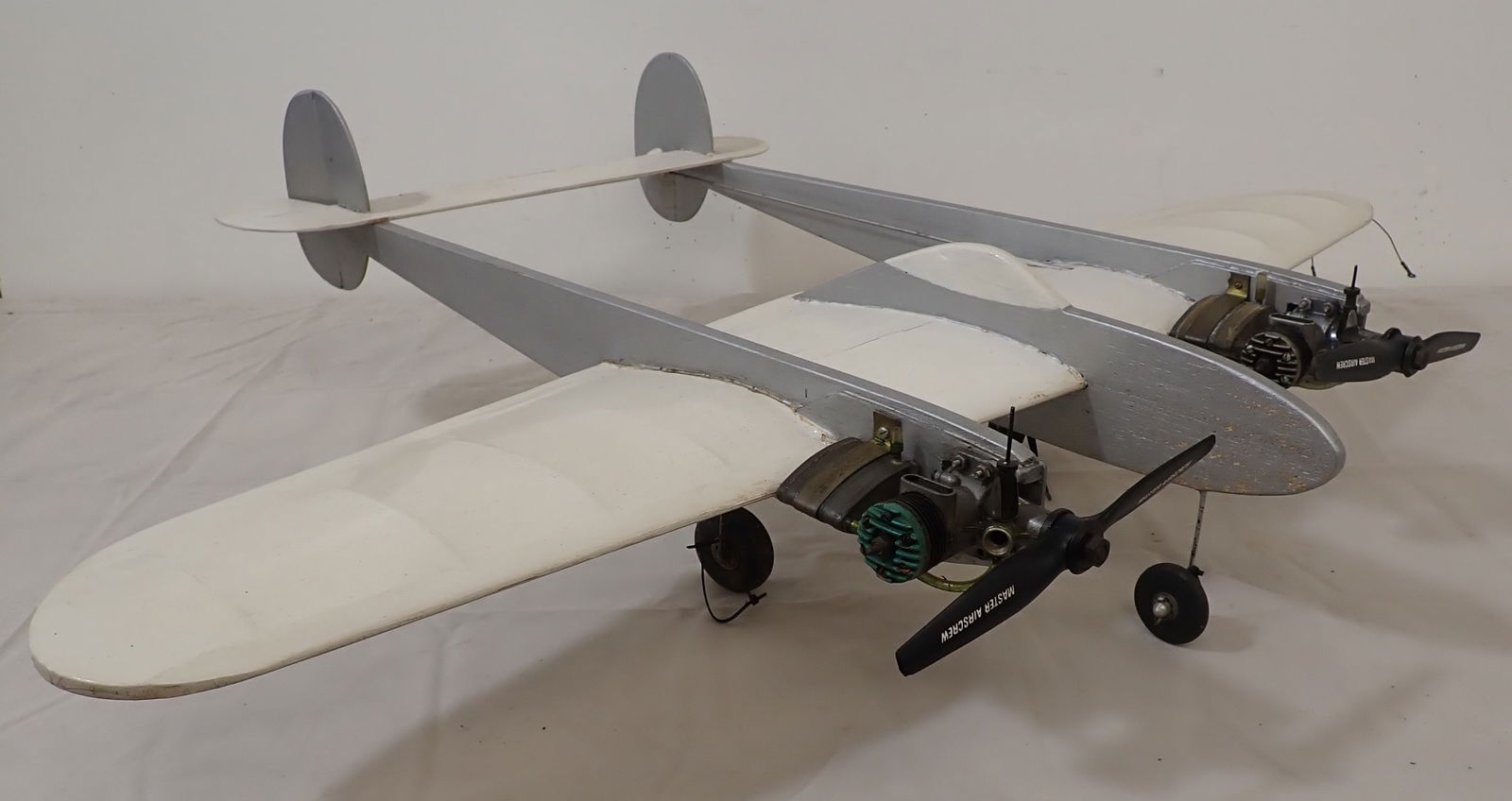 Model Airplane w/ 2 Torpedo Gas Engines: Approx 36" wide and 25 1/2" long. No in house shipping !