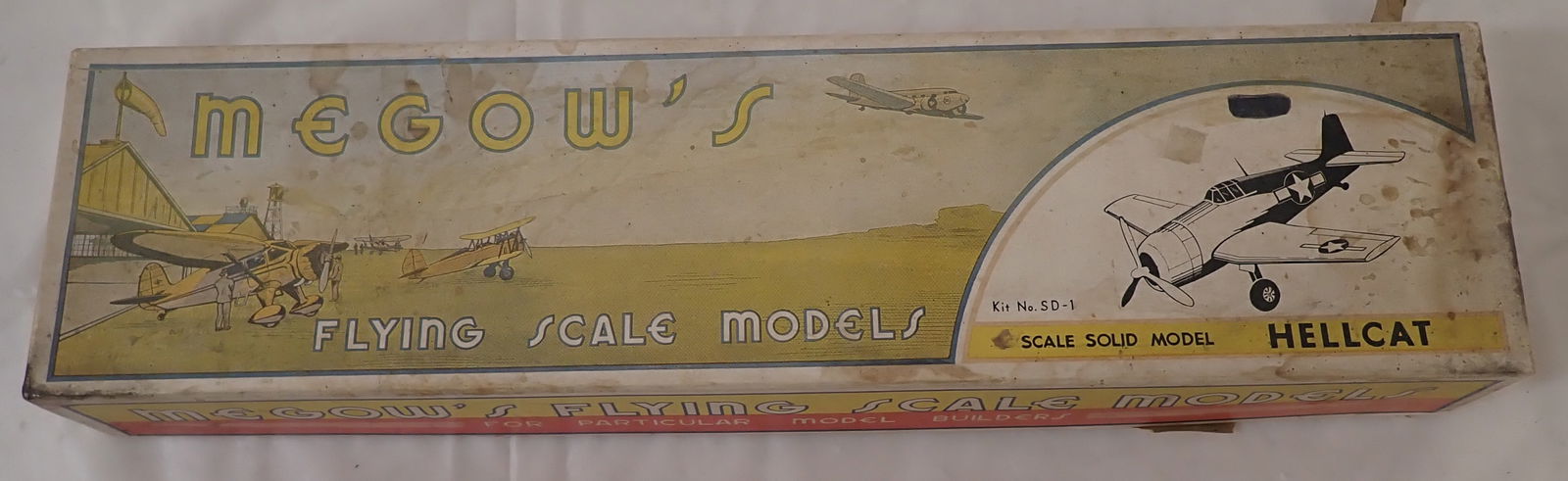 Megow's Hellcat Airplane Model SD-1: We do not guarantee it is complete. Sold as pictured. Shipping available