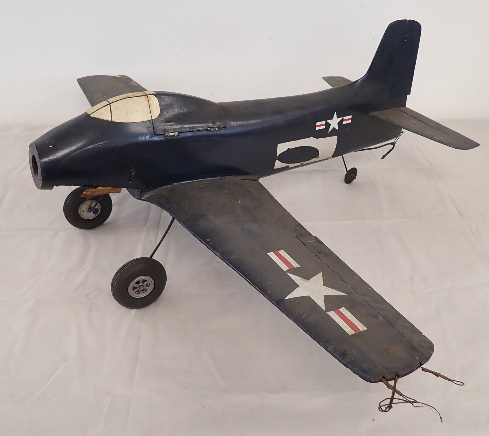 US Navy Control Line Gas Powered Airpane: Approx 34" wide and 25" long. No in house shipping !