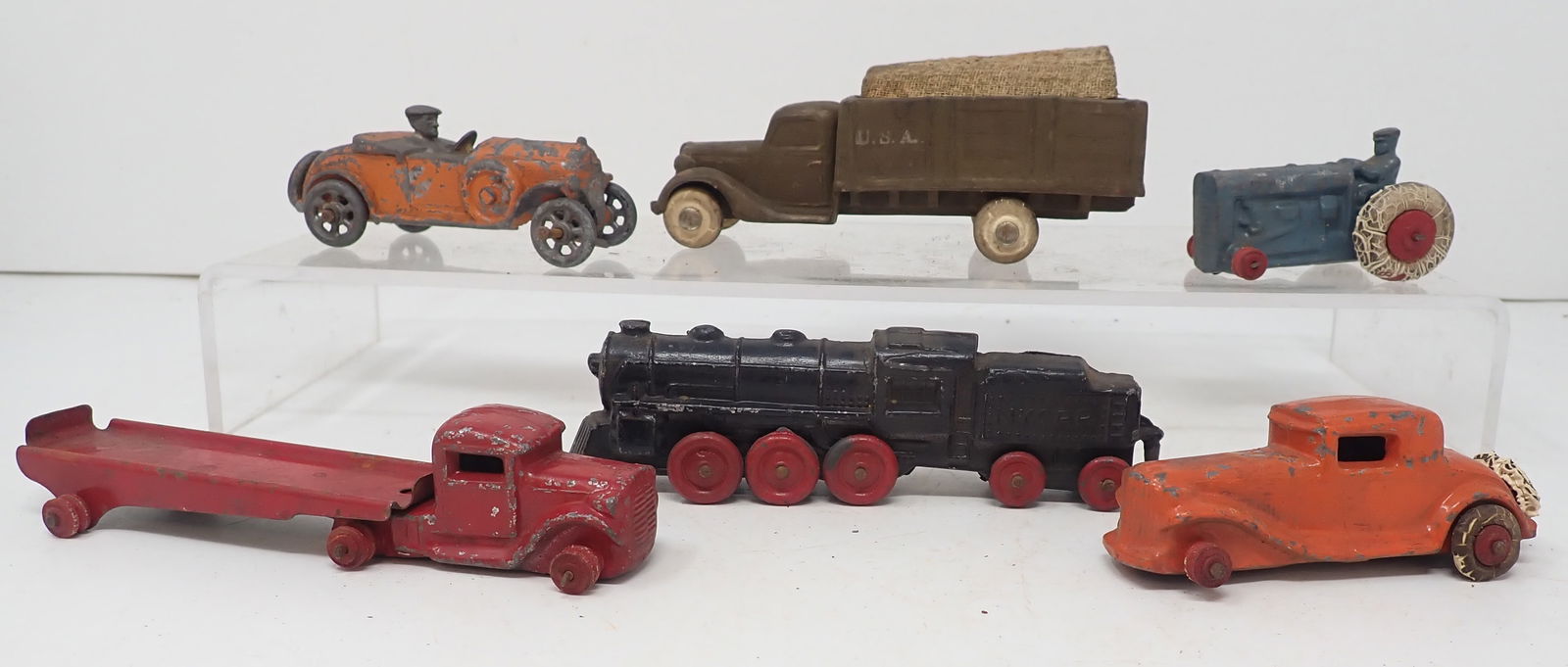 Lead & Rubber Toys: Largest ( Rubber Army Truck) is apprx 4 1/2" long. Shipping available
