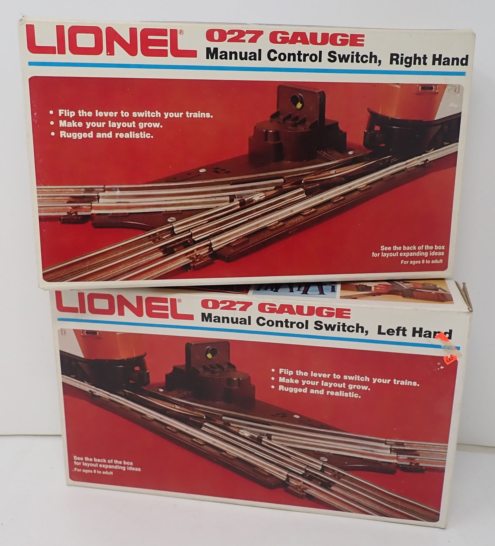 2 Lionel 027 Gauge Remote Control Switches: Right hand switches , 6-5021. Shipping available