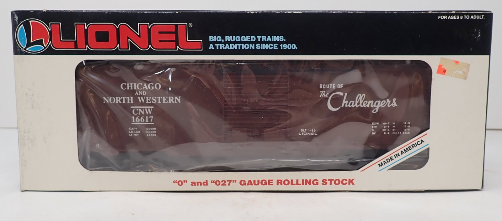 Lionel Chicago & Western Box Car w/ E.T.D: Item # 6-16617 . Shipping available