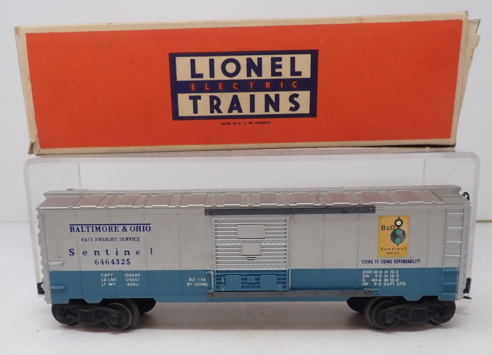 Lionel B&O Sentinel Box Car: No. 6464-325 . Shipping available