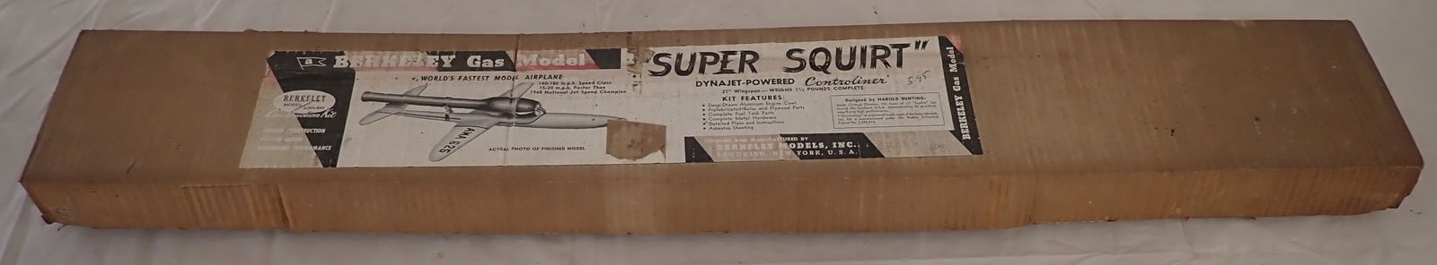 Berkeley Super Squirt Gas Model Airplane: We do not guarantee it is complete. Shipping available ($20 handling charge, plus postage)