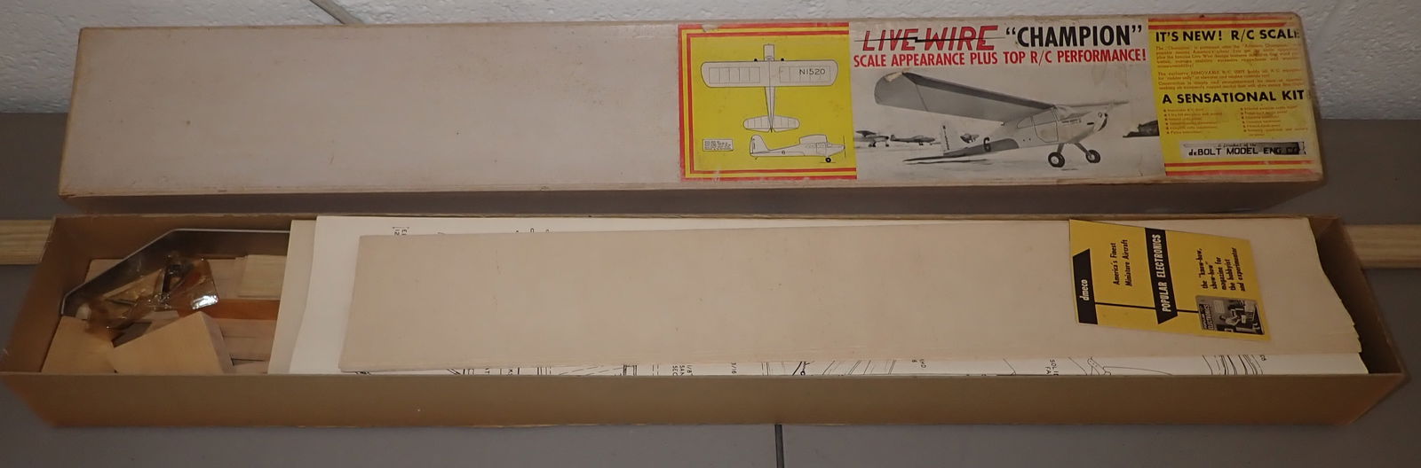 deBolt Live Wire Champion Tether Model Airplane: We do not guarantee it is complete. Shipping available ($20 handling charge, plus postage)