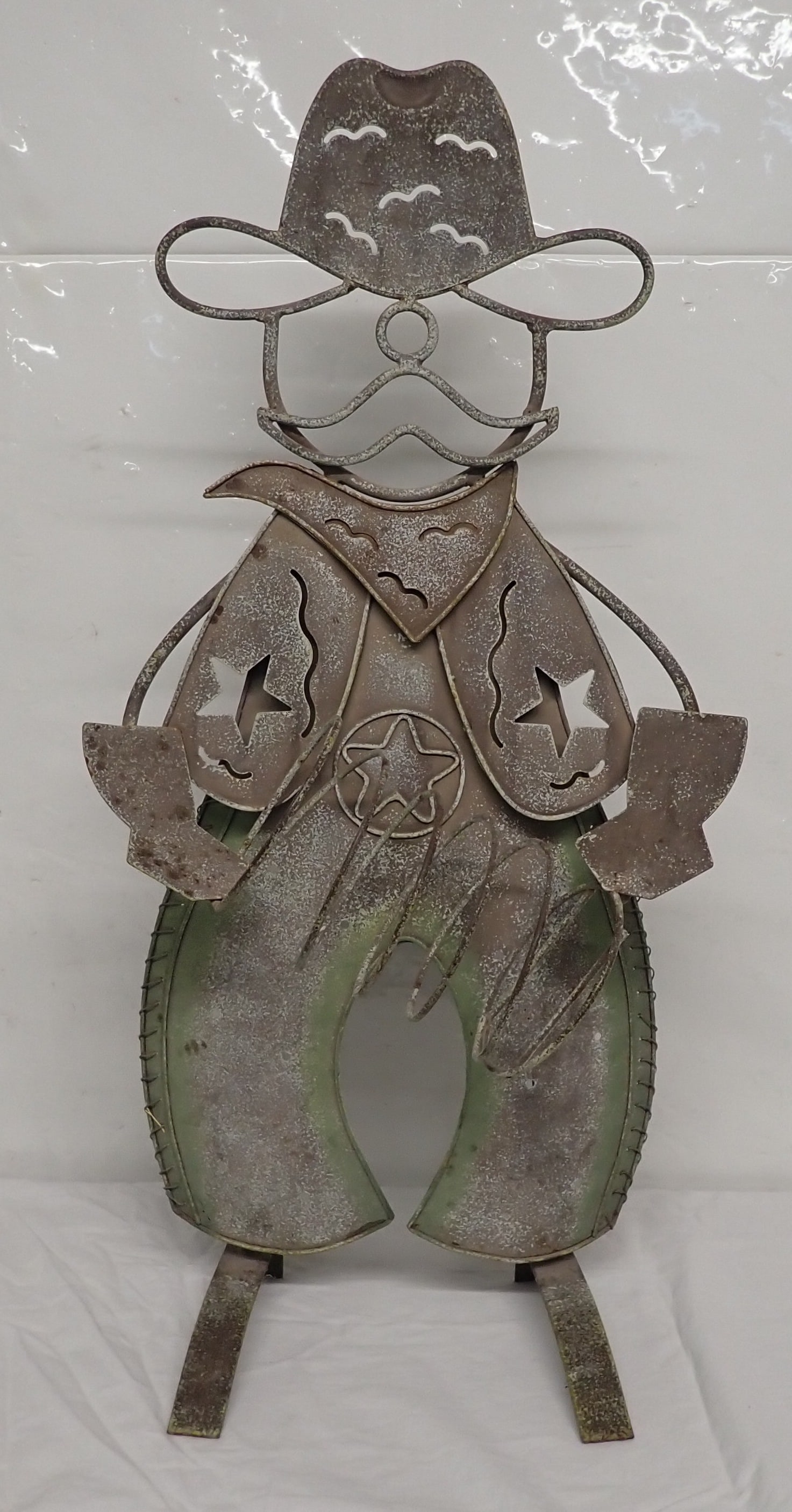 Tin Cowboy: Apprx 29" tall. No in house shipping !