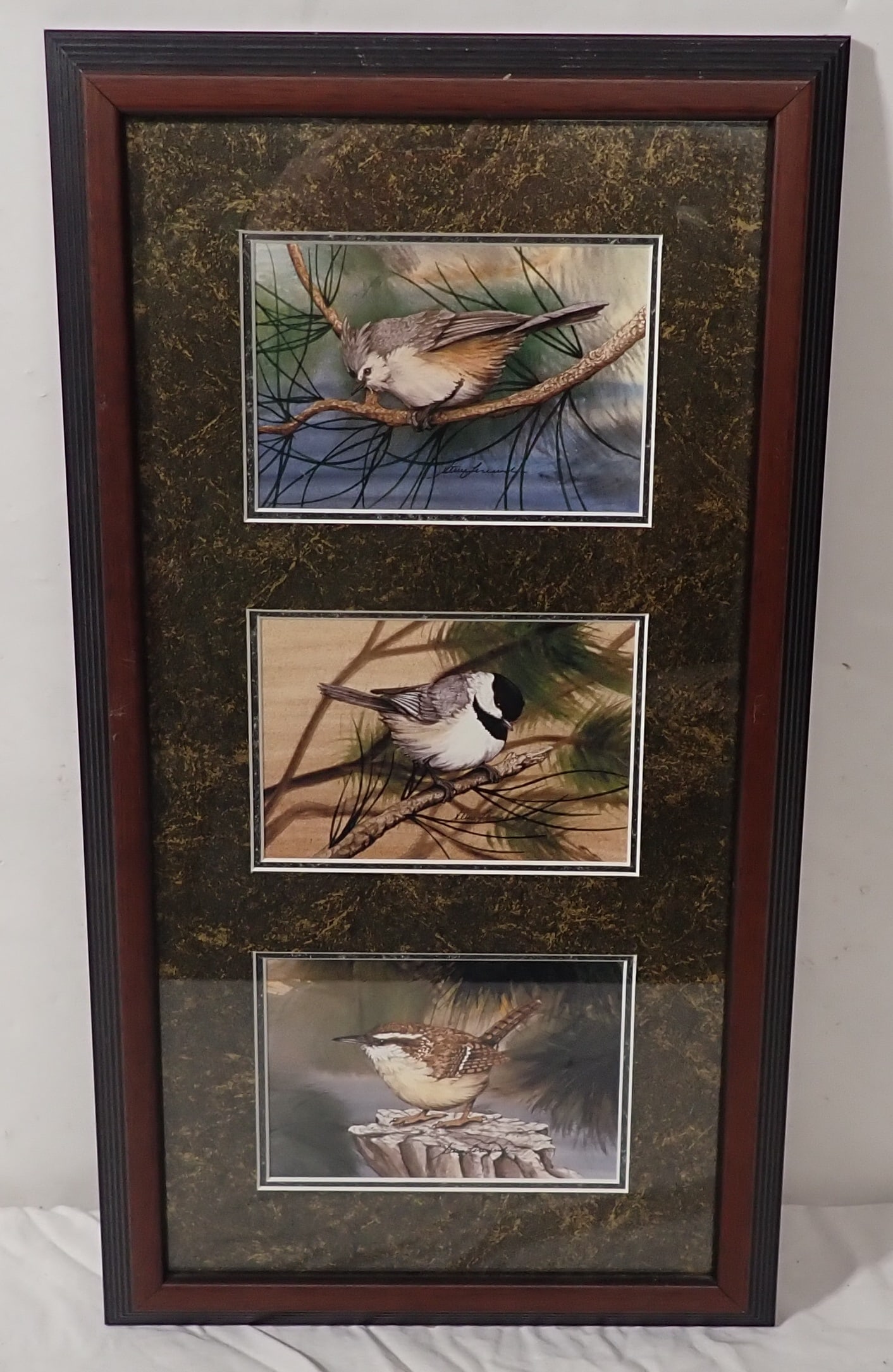Steve Leonardi Signed Bird Watercolors: Approx 12" x 22". Shipping available ($25 handling charge, plus postage)