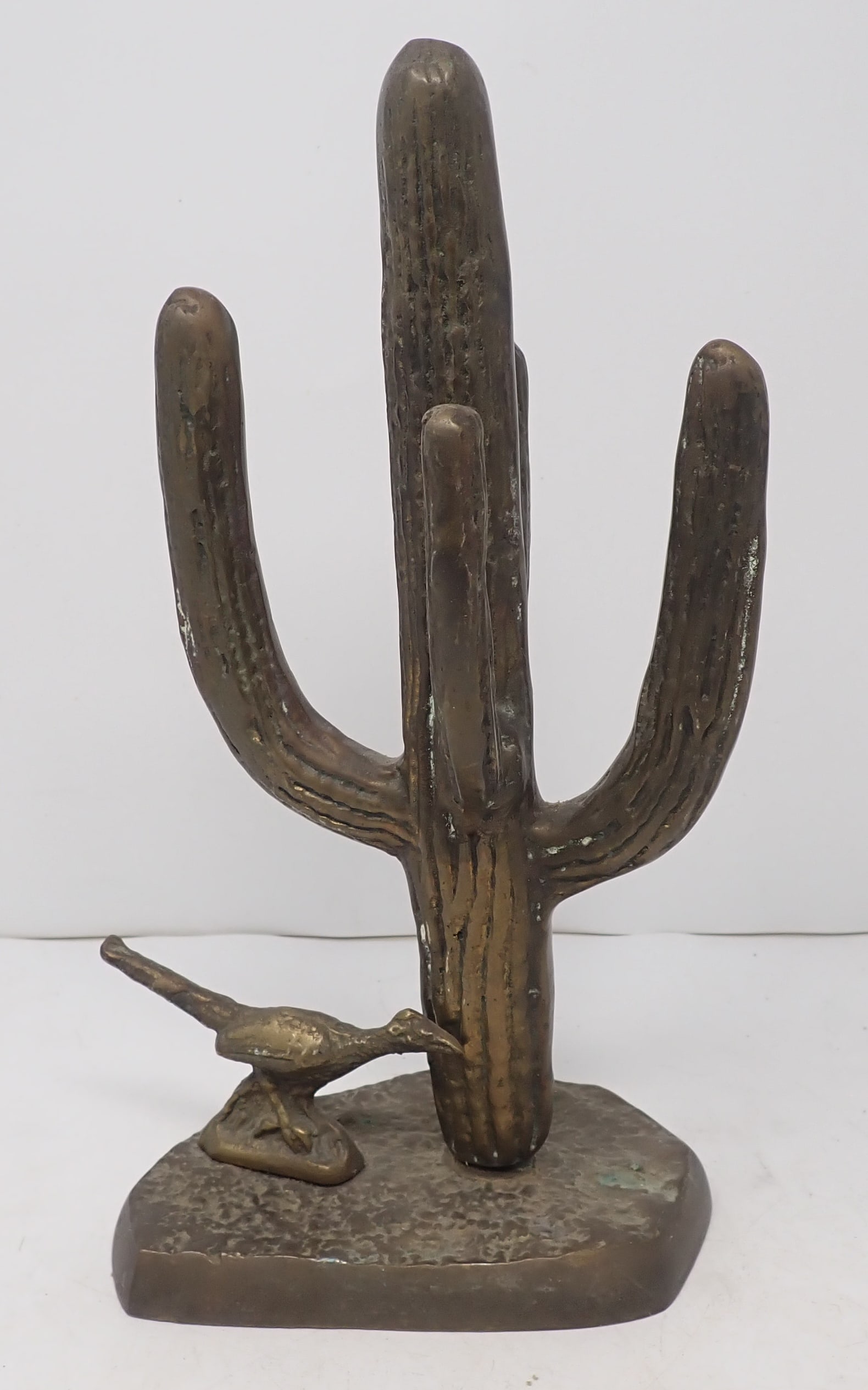 Brass Cactus & Bird: Apprx 10 1/2" tall. Shipping available