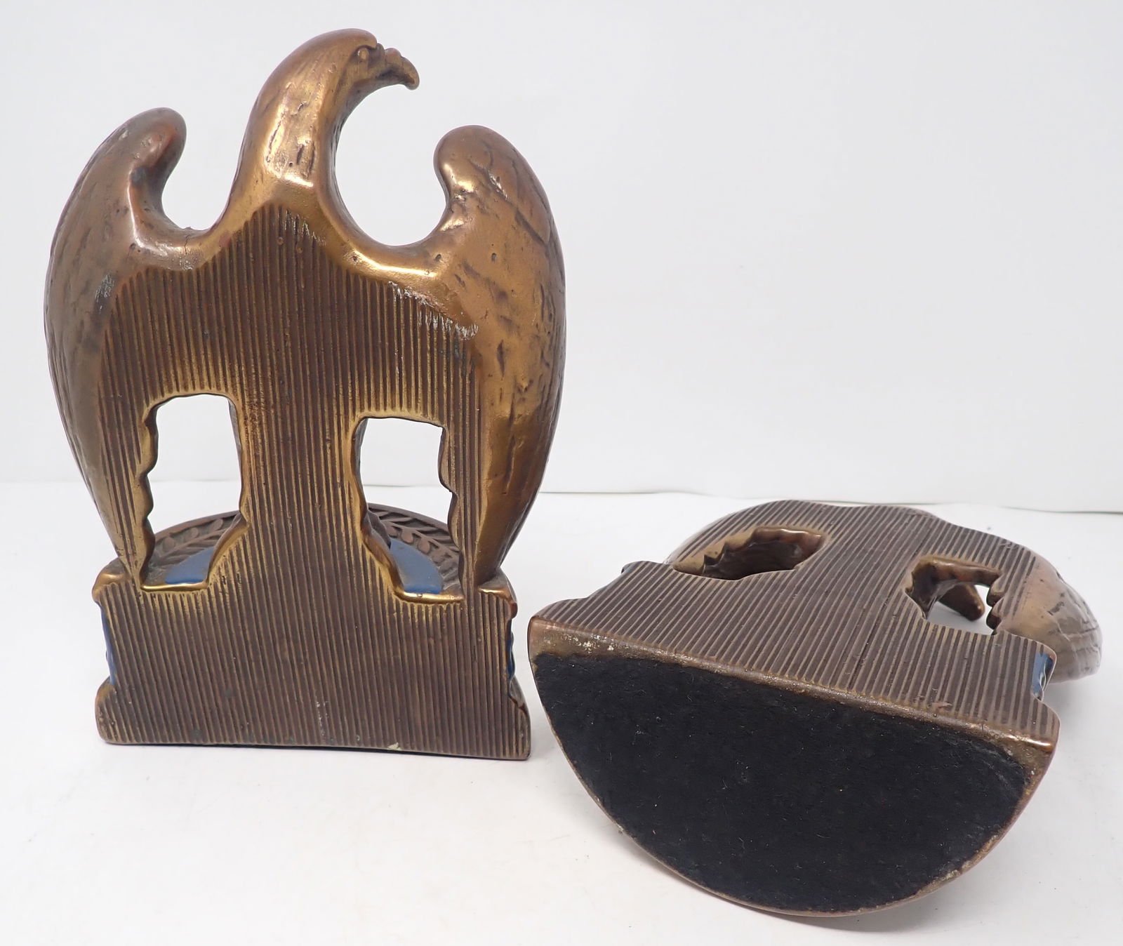 Copper Patriotic Eagle Bookends - 3