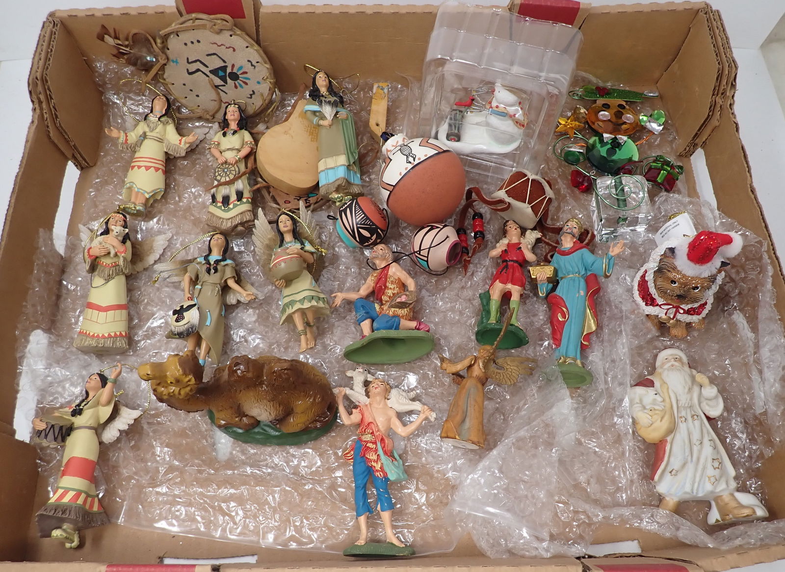 Nativity Figures, Indian Angel Ornaments & Misc: NO in house shipping !