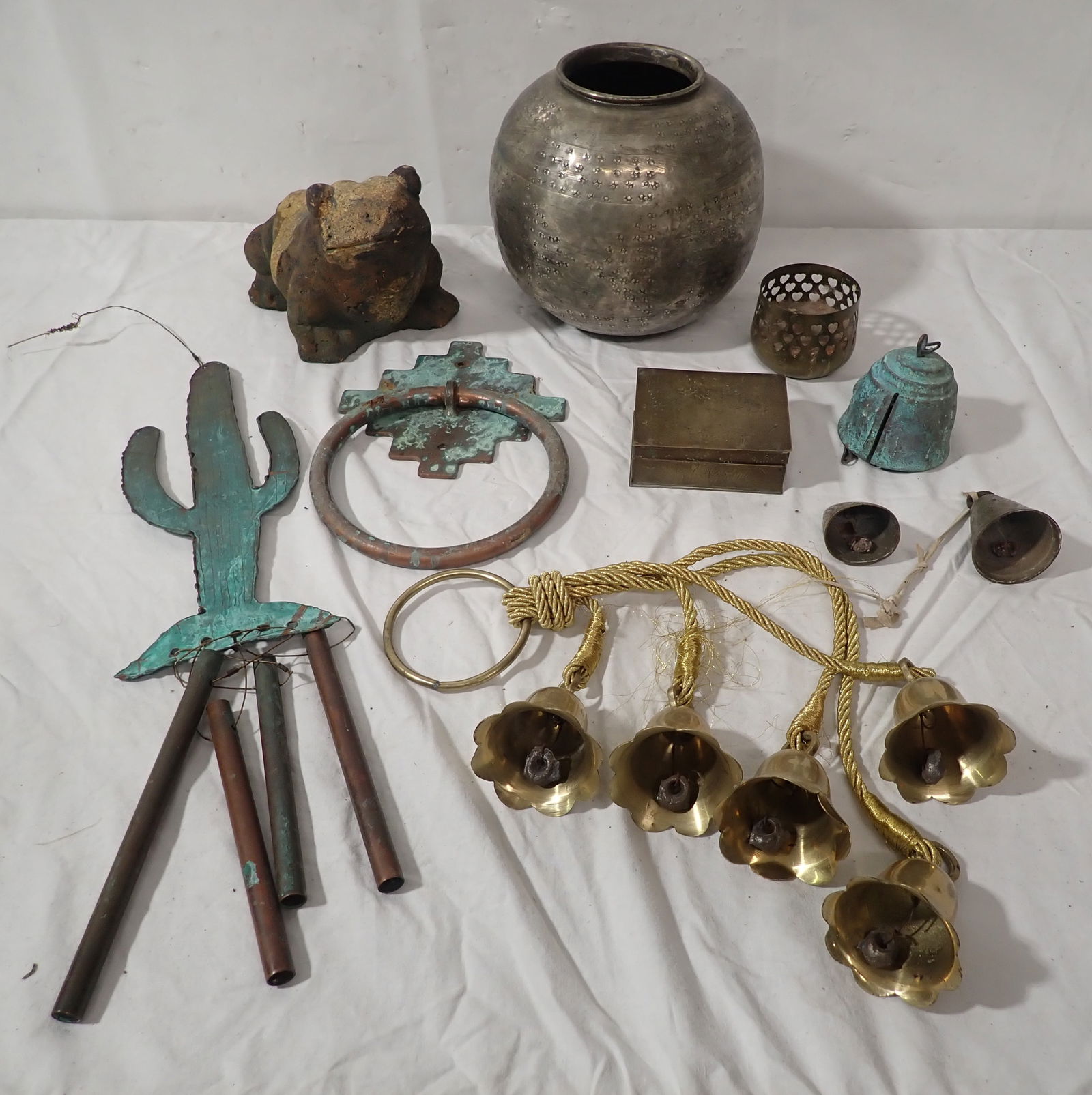 Cactus Wind Chime, Frog, Bells, Decorator Items: Shipping available ($25 handling charge, plus postage)