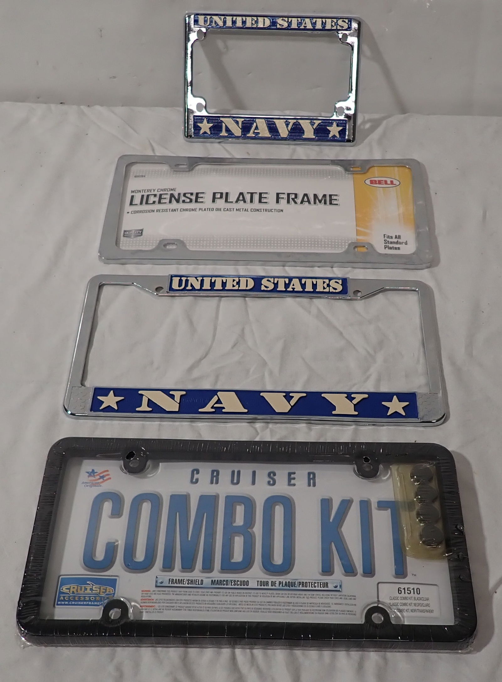 Navy & Misc License Plate Frames: Shipping available
